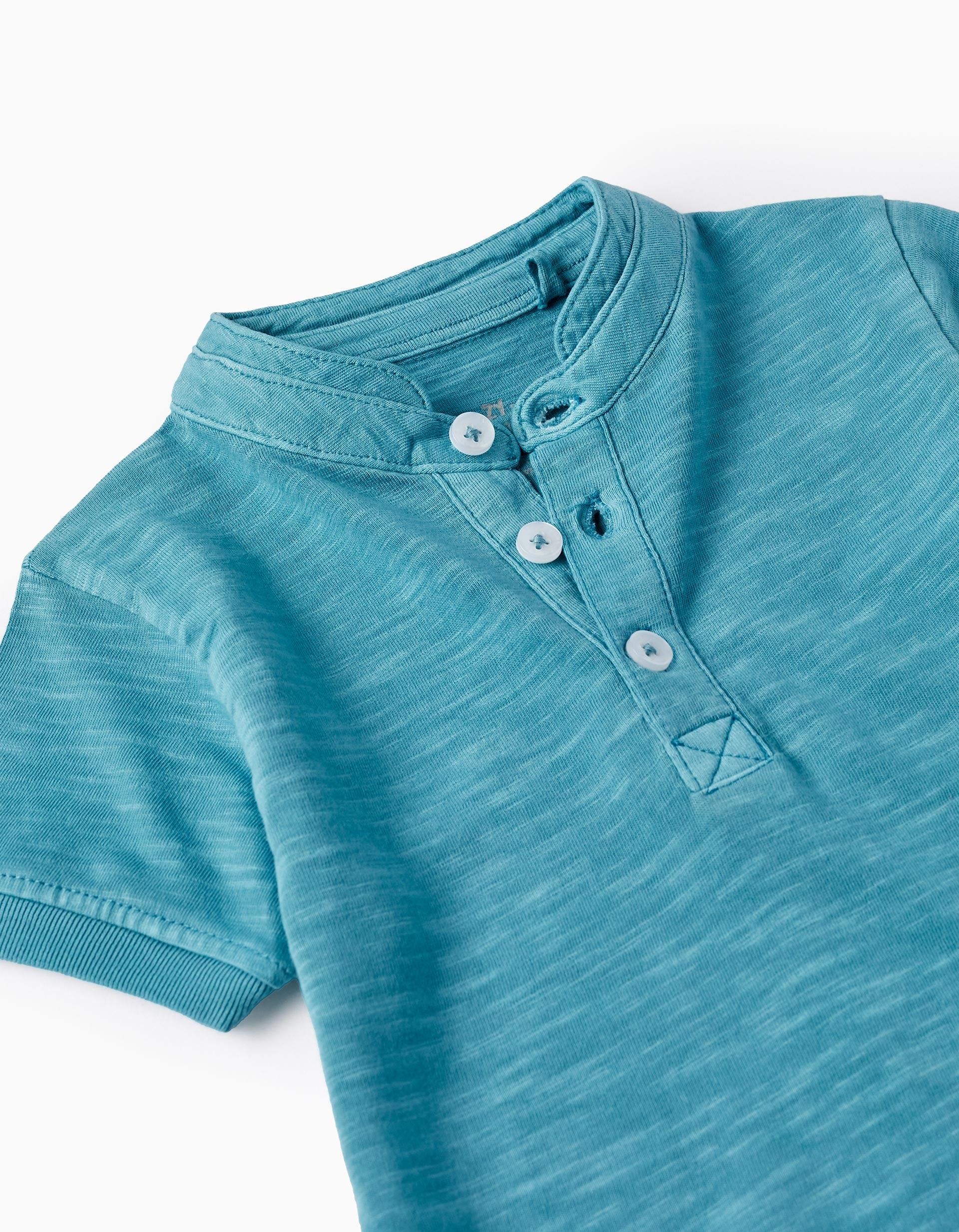 Cotton Polo T-shirt for Baby Boys, Blue