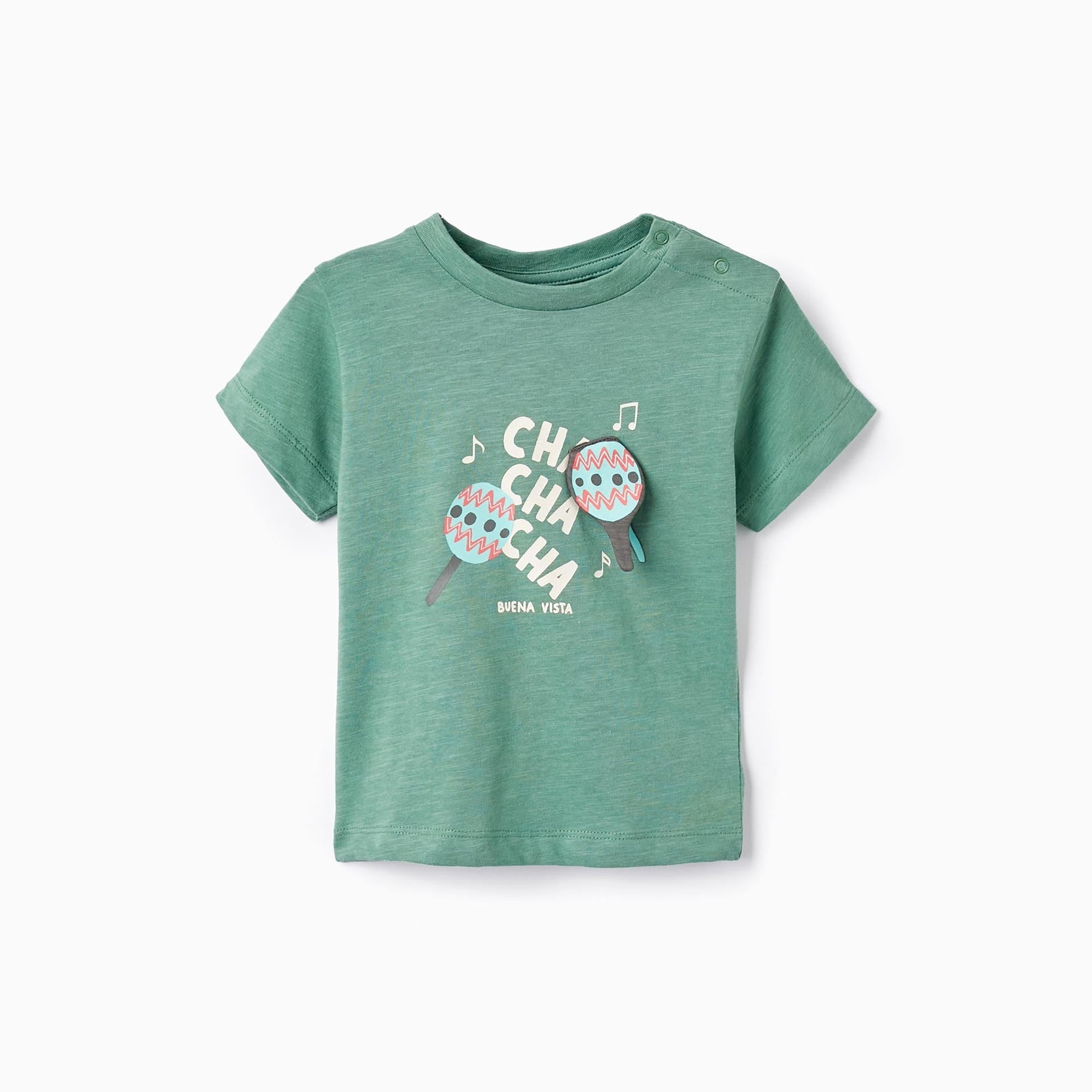 Cotton T-shirt for Baby Boys 'Maracas', Green