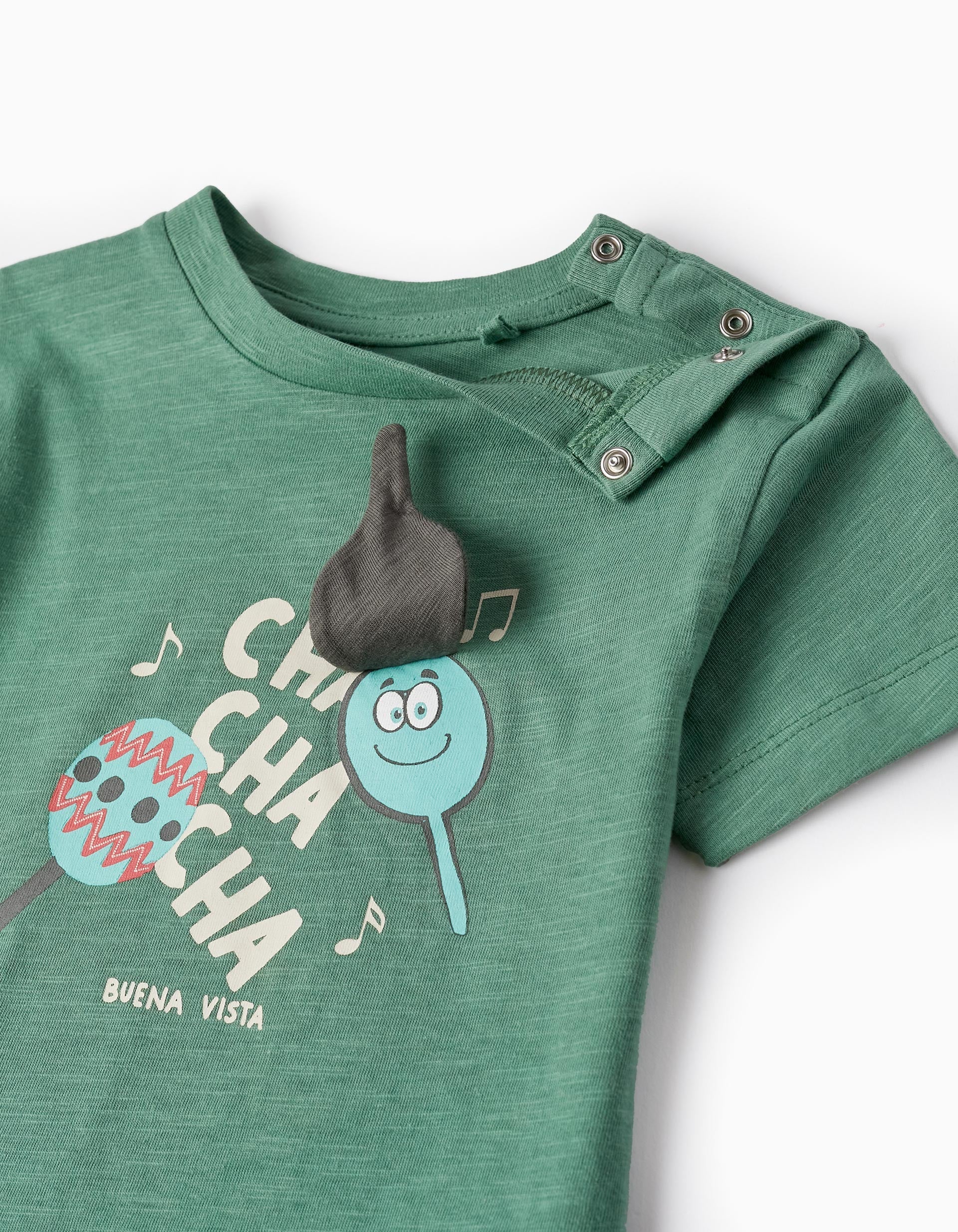 Cotton T-shirt for Baby Boys 'Maracas', Green