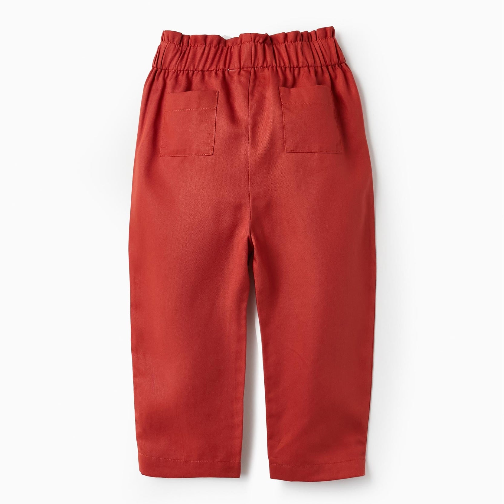 Trousers in Lyocell for Baby Girls, Dark Red