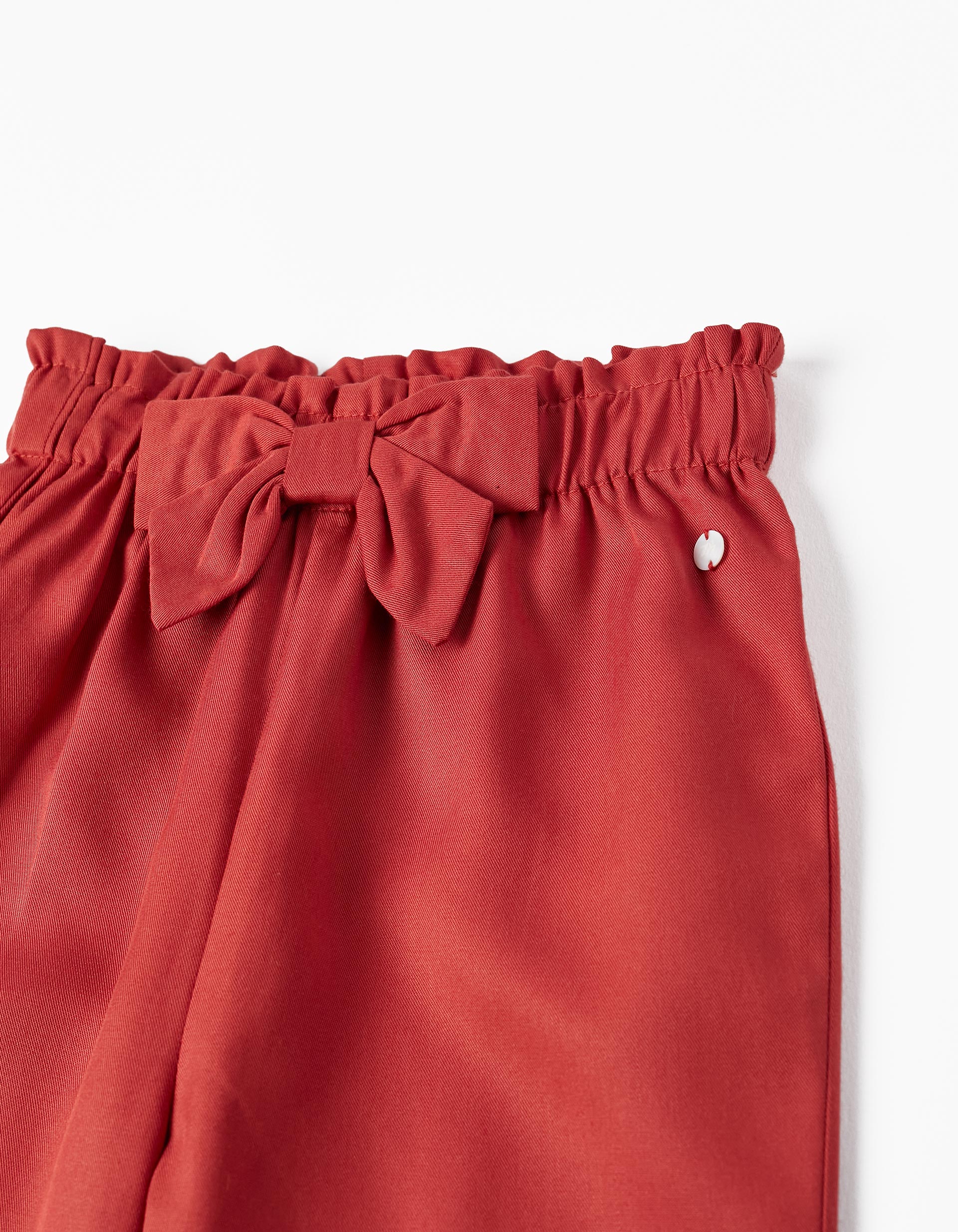 Trousers in Lyocell for Baby Girls, Dark Red