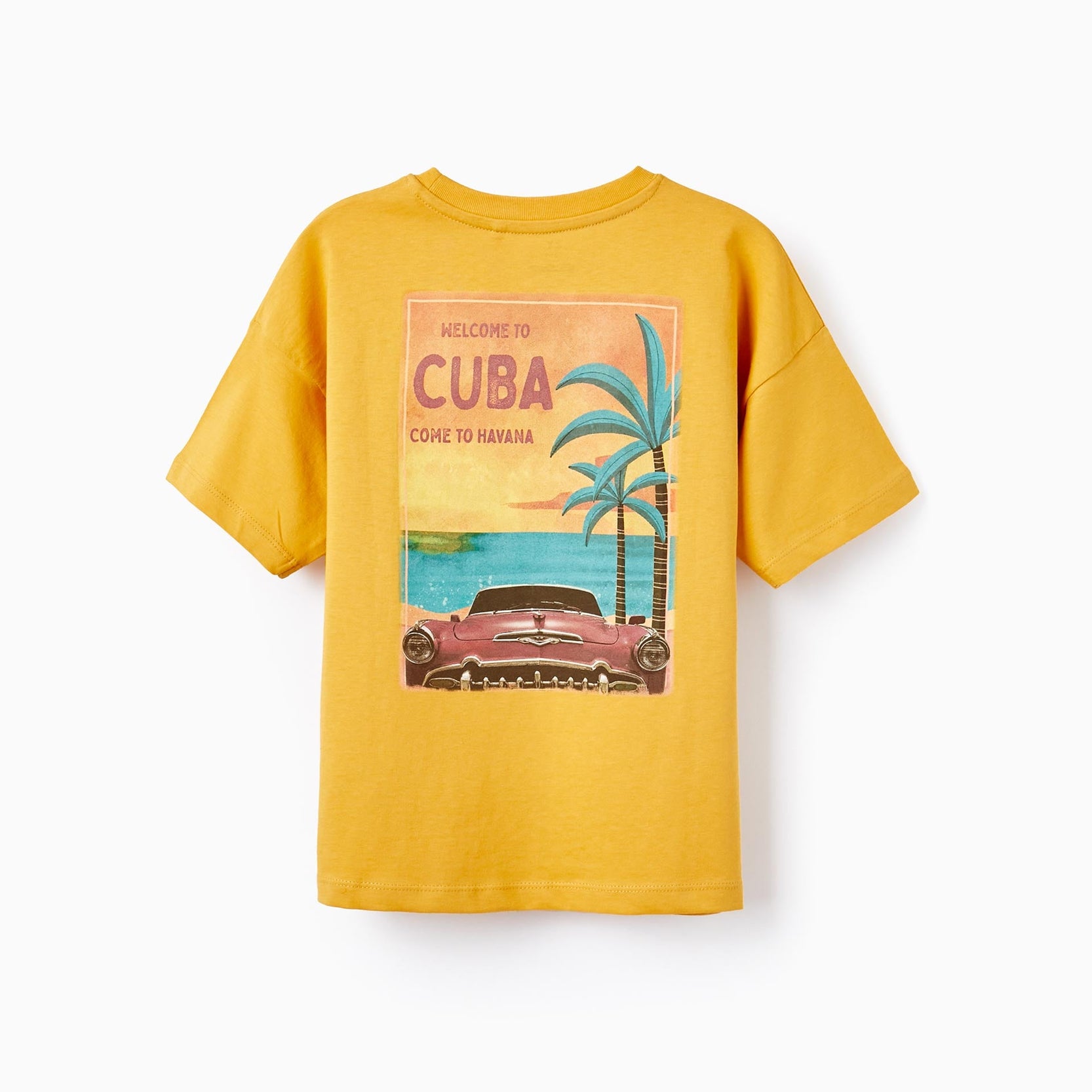 Cotton T-shirt for Boys 'Roadtrip', Yellow