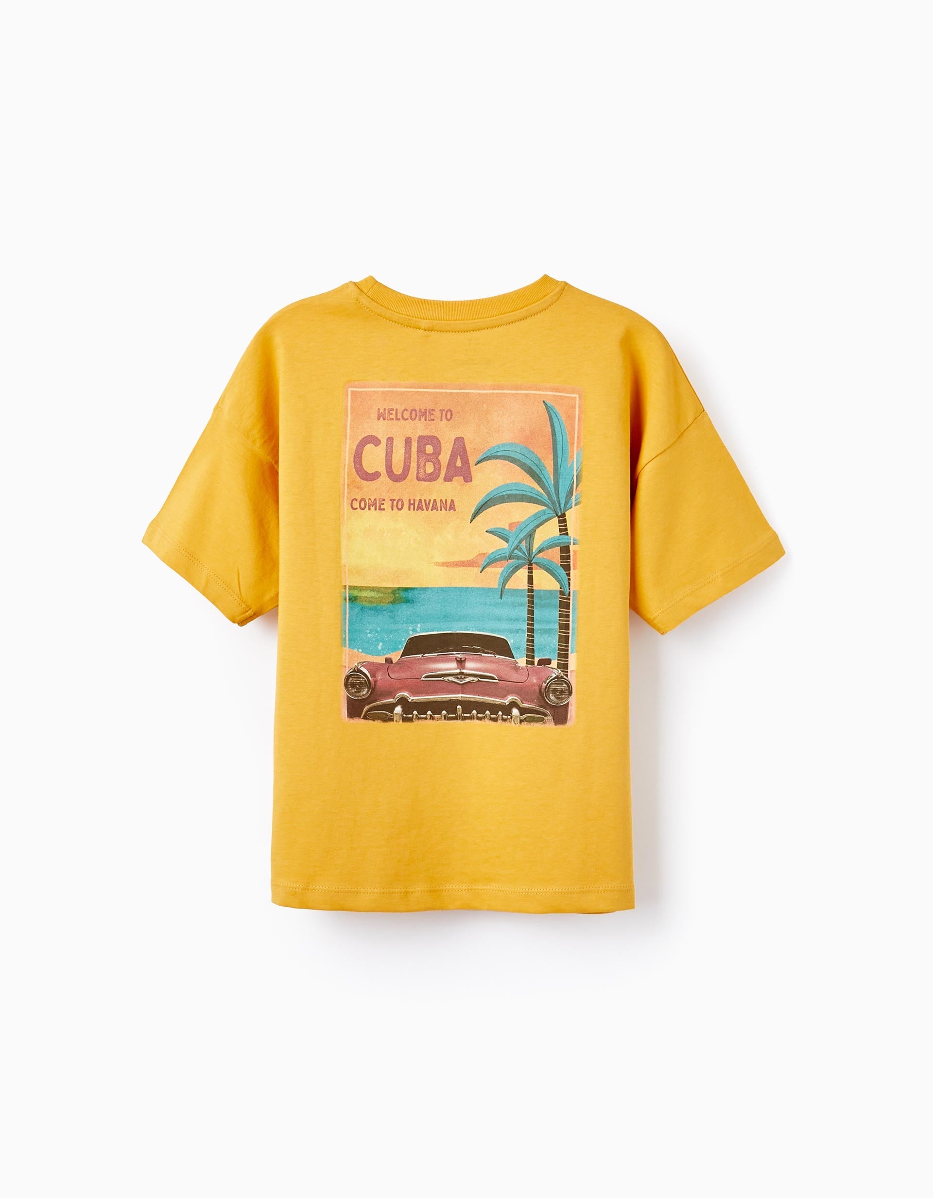 Cotton T-shirt for Boys 'Roadtrip', Yellow