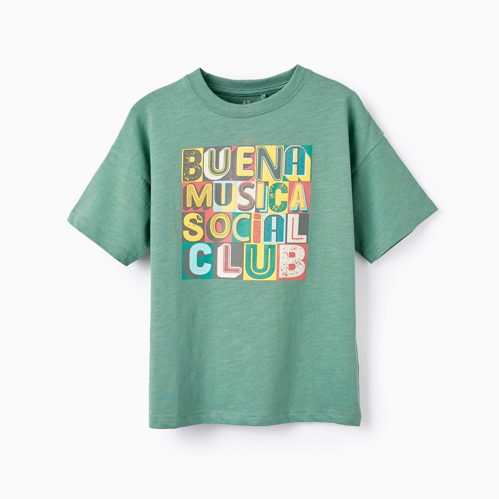 Cotton T-shirt for Boys 'Music', Green