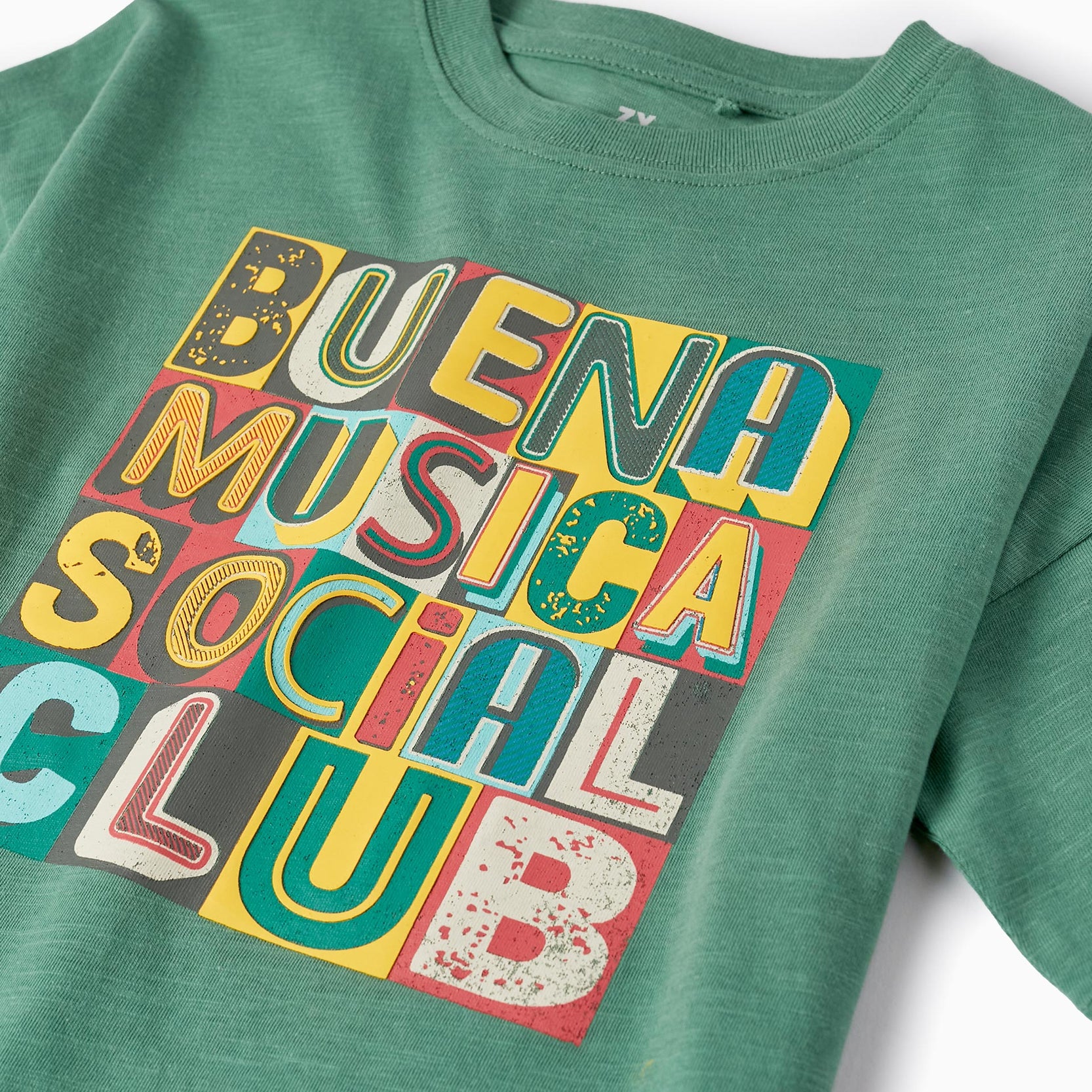 Cotton T-shirt for Boys 'Music', Green