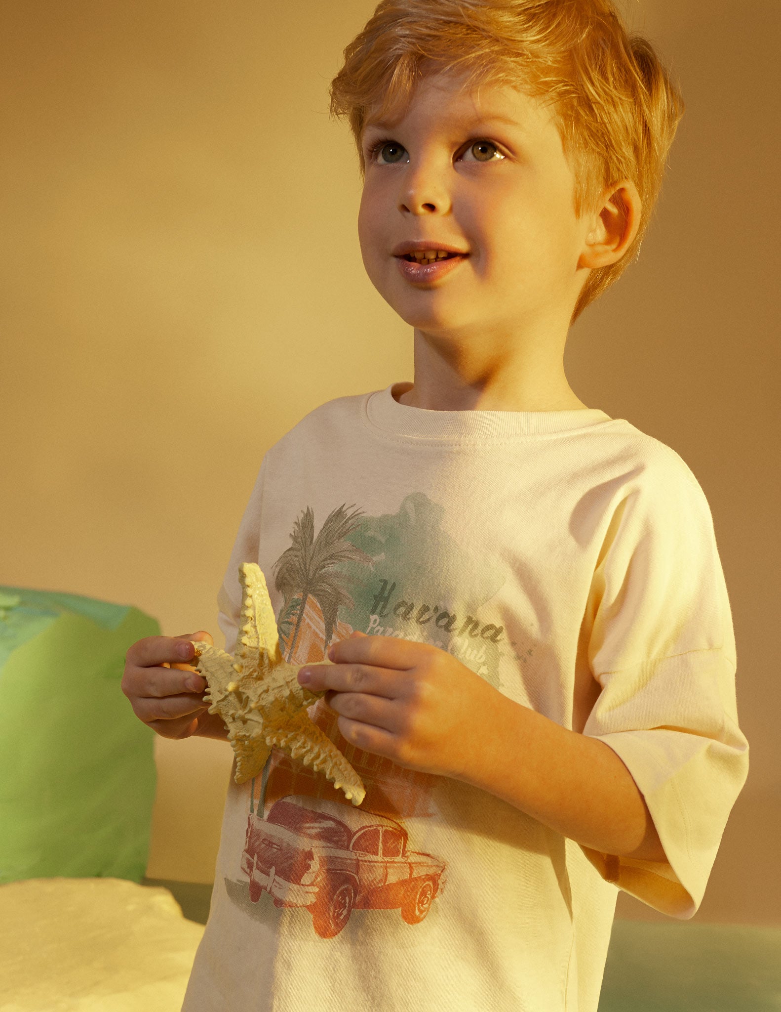 Cotton T-shirt for Boys 'Havana', Beige