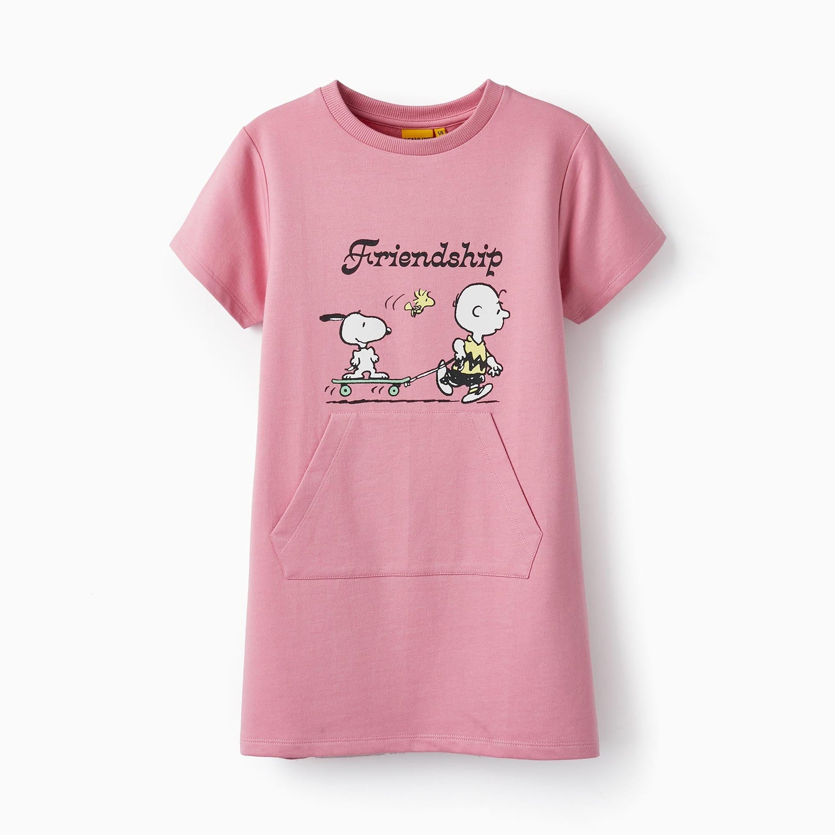 Cotton Dress for Girls 'Snoopy - Peanuts', Pink