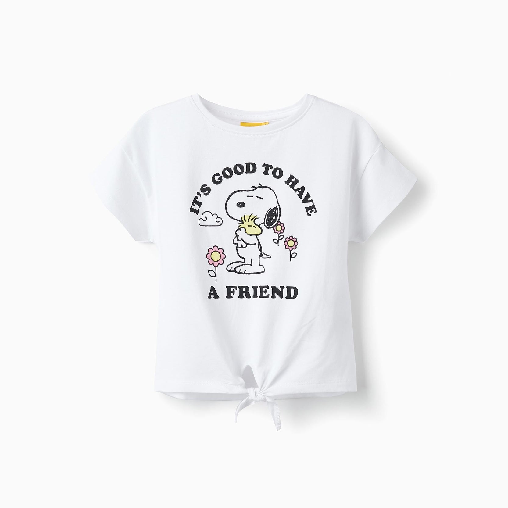 Cotton T-Shirt for Girls 'Snoopy', White