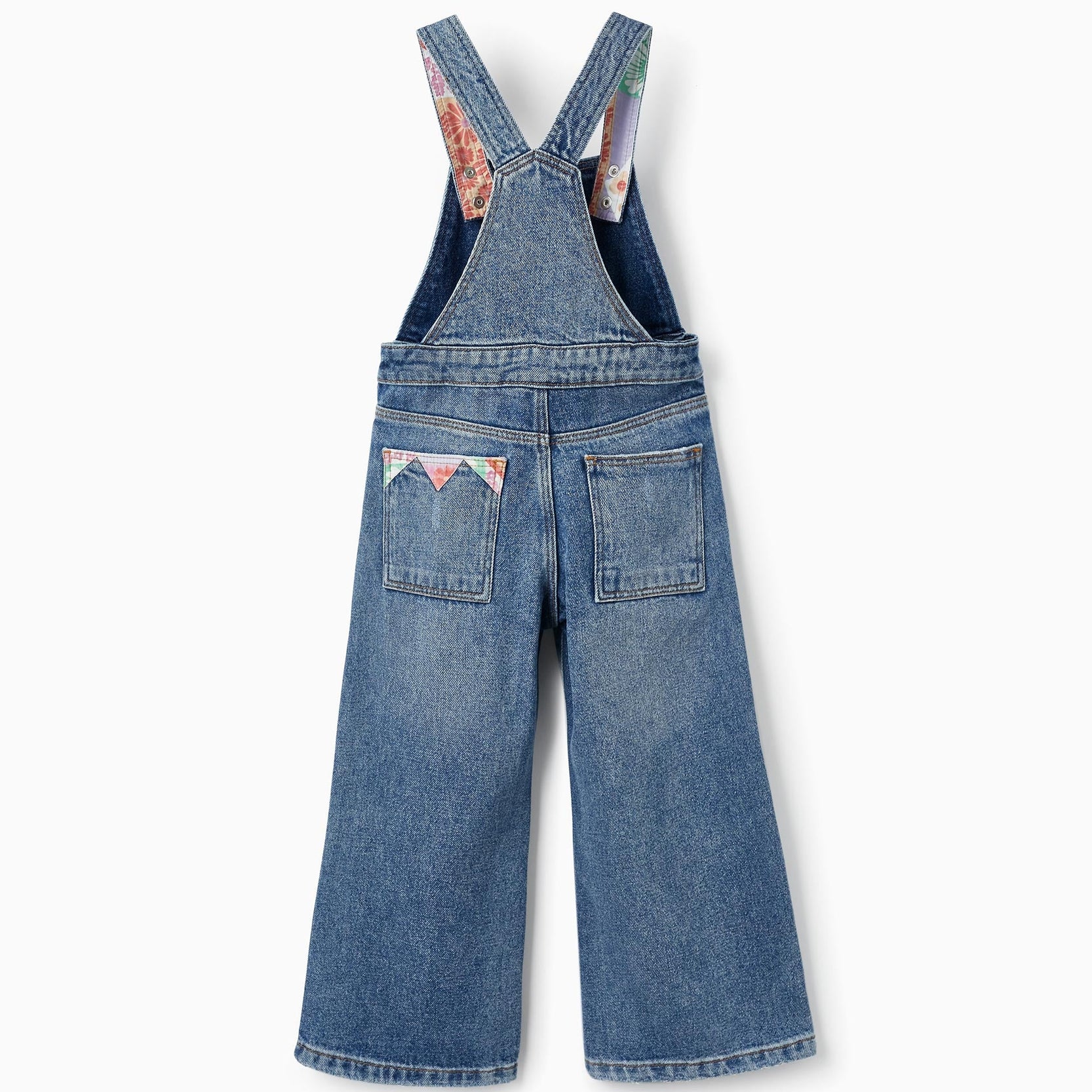 Cotton Denim Dungarees for Girls, Blue