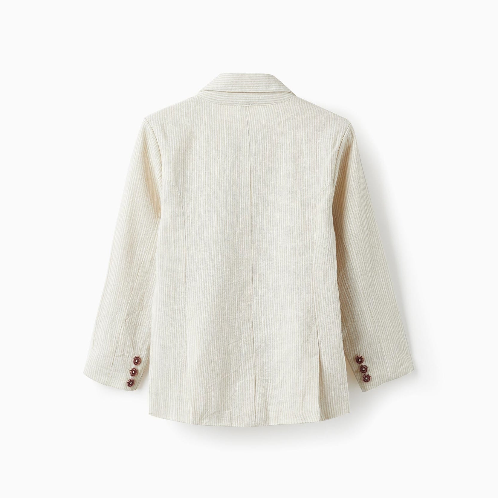 Striped Blazer for Boys, White/Beige