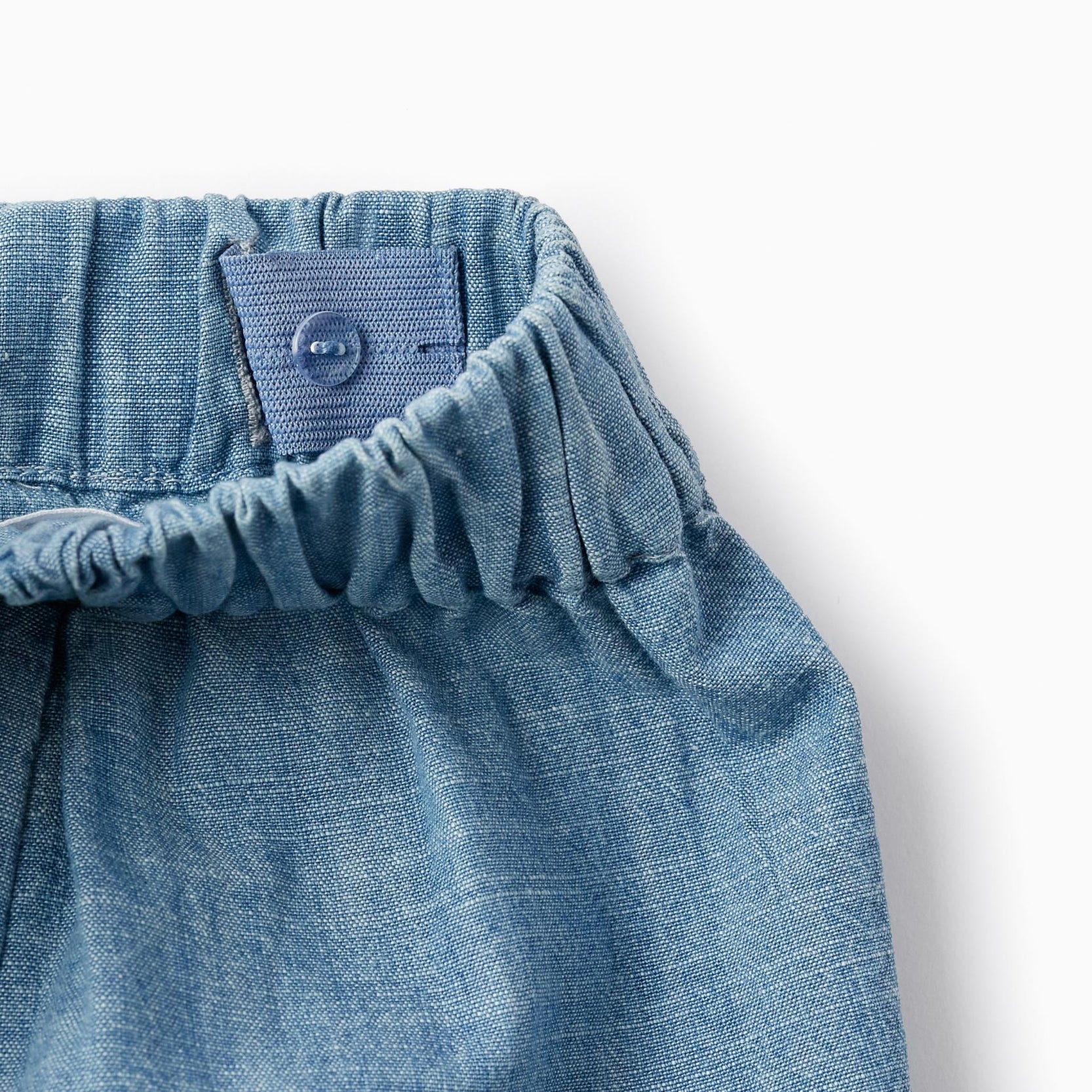 Cotton Denim Shorts for Baby Girls, Blue