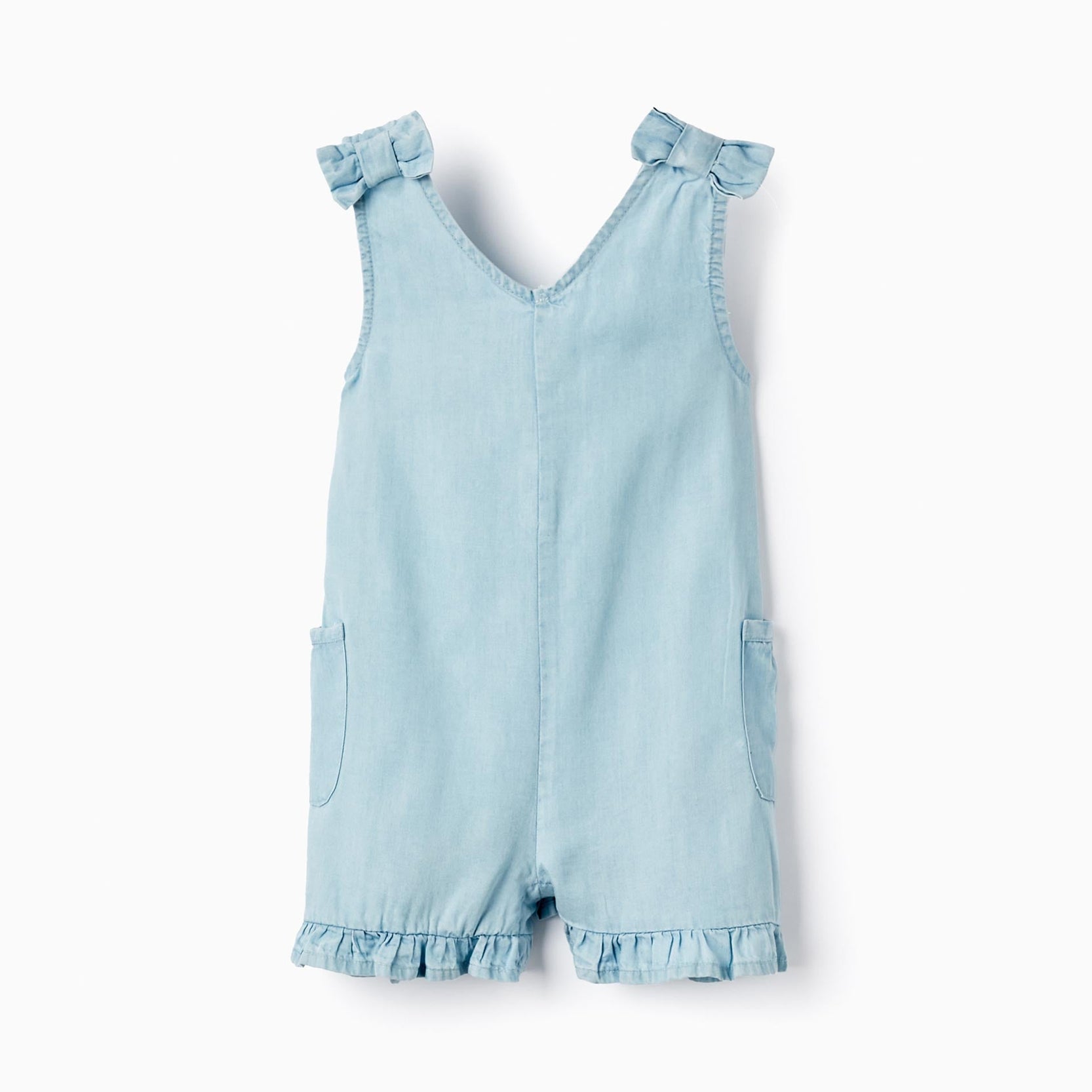 Jumpsuit in Light Denim for Baby Girls, Light Blue