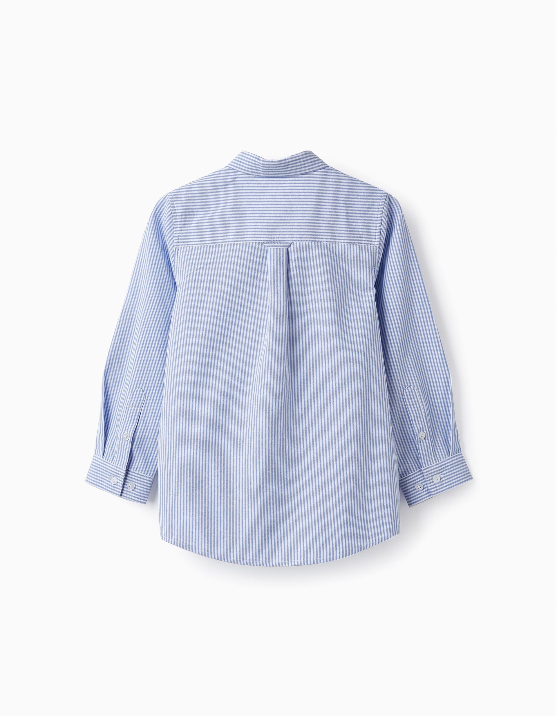 Striped Shirt in Cotton for Boys, White/Blue