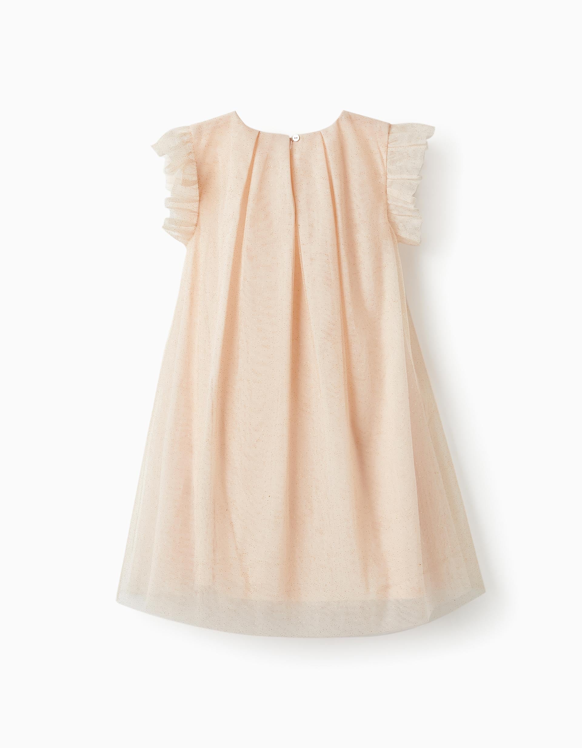 Dress in Tulle and Cotton for Girls 'Special Days', Light Pink