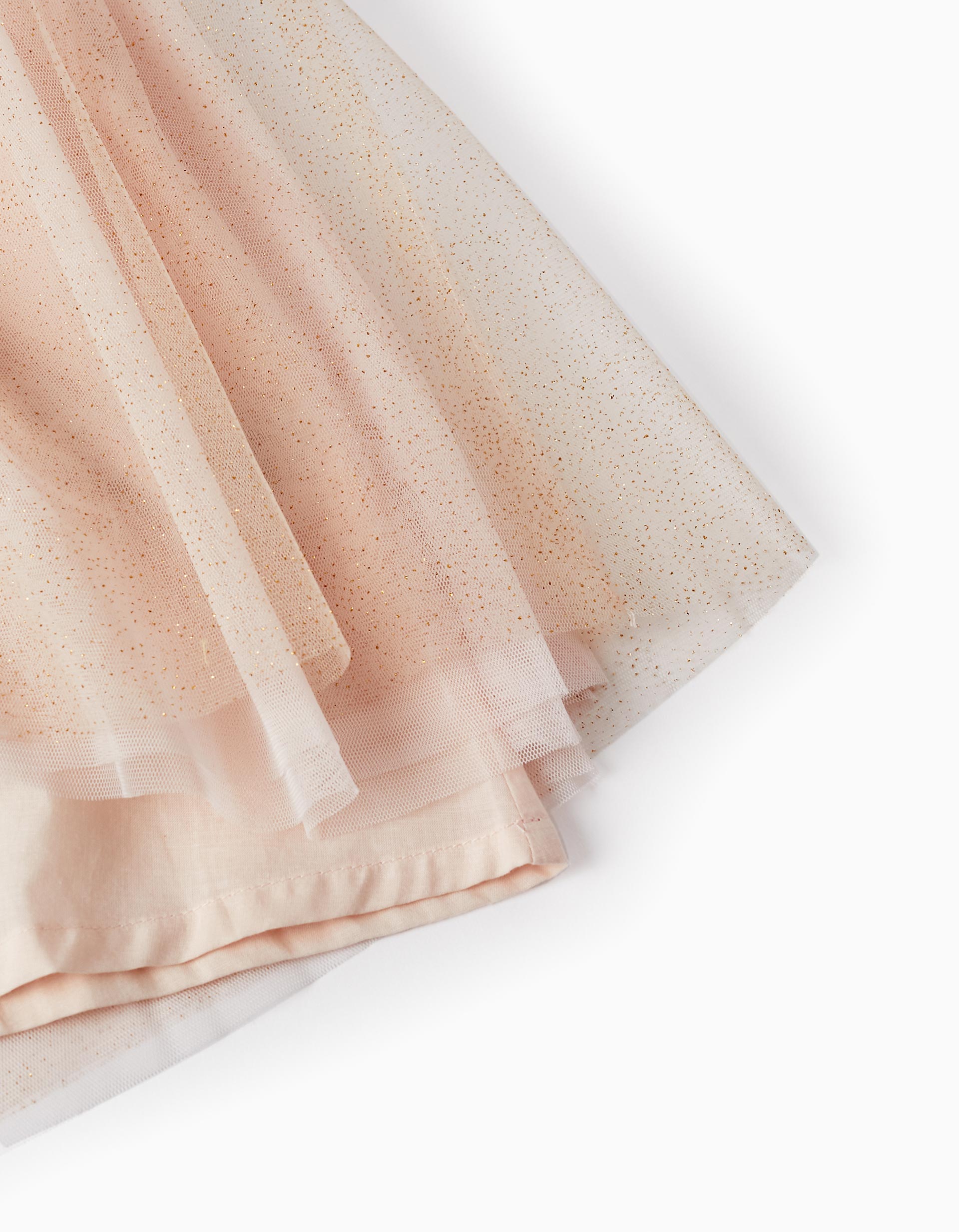 Dress in Tulle and Cotton for Girls 'Special Days', Light Pink