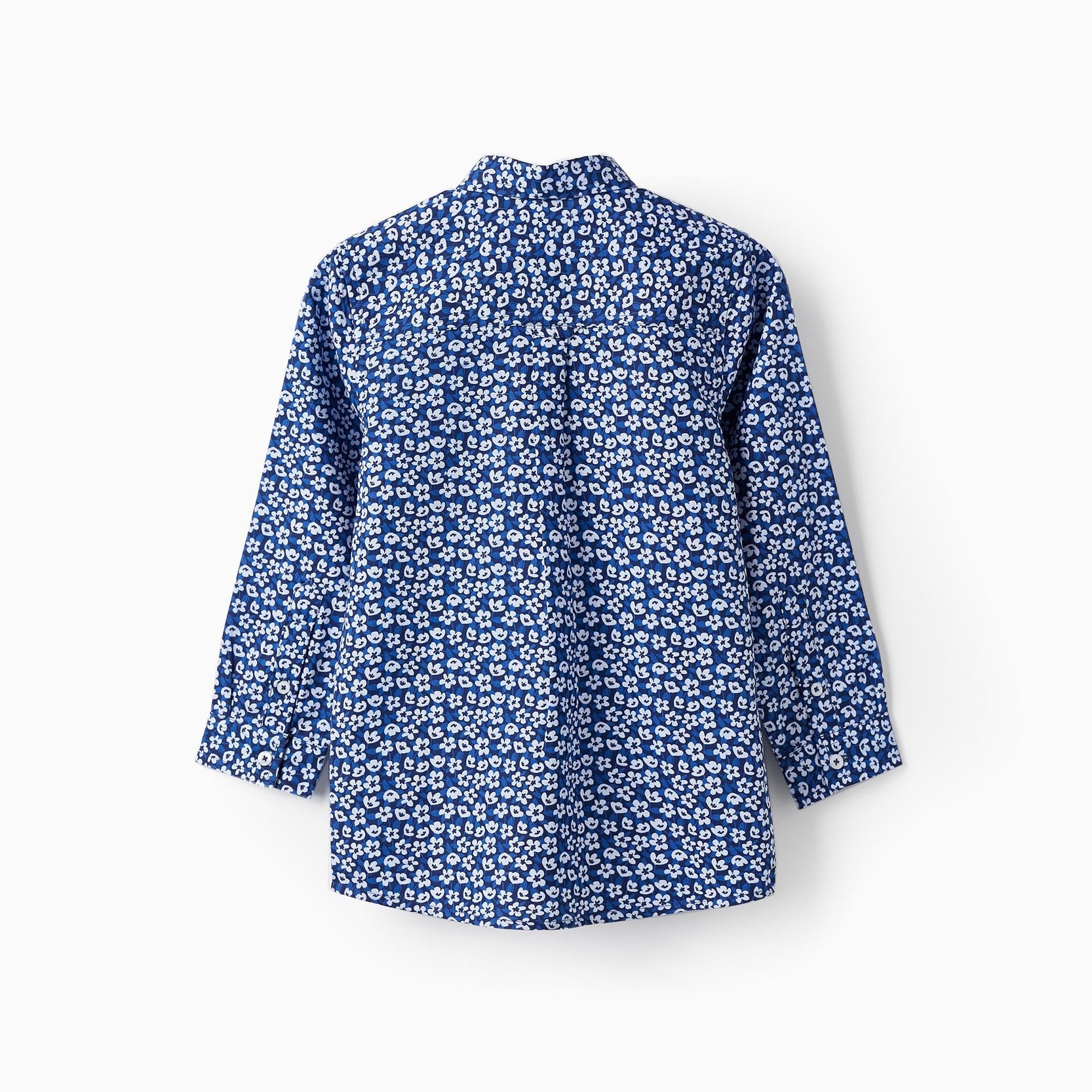 Shirt with Floral Pattern for Boys, Dark Blue