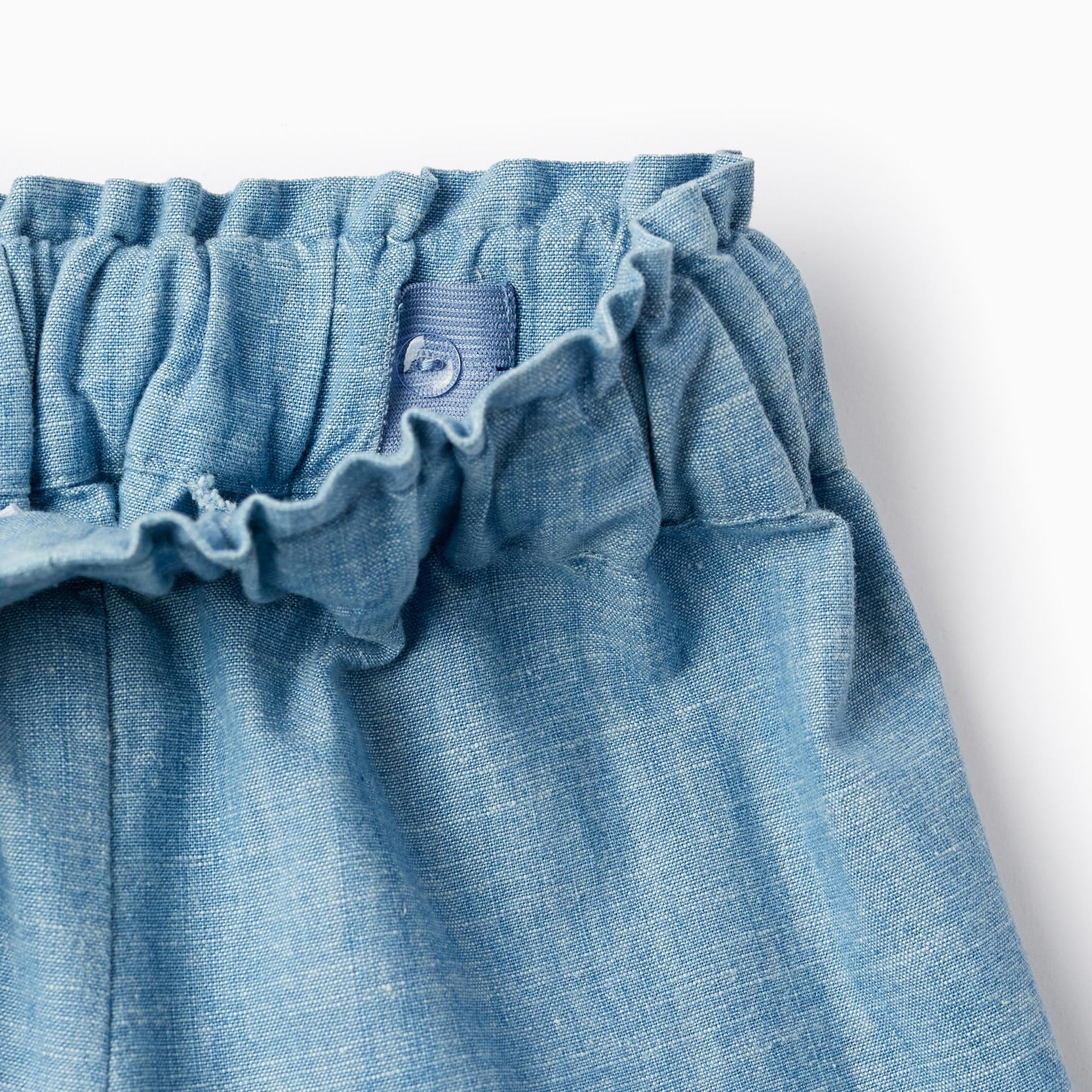 Cotton Denim Shorts for Girls, Blue