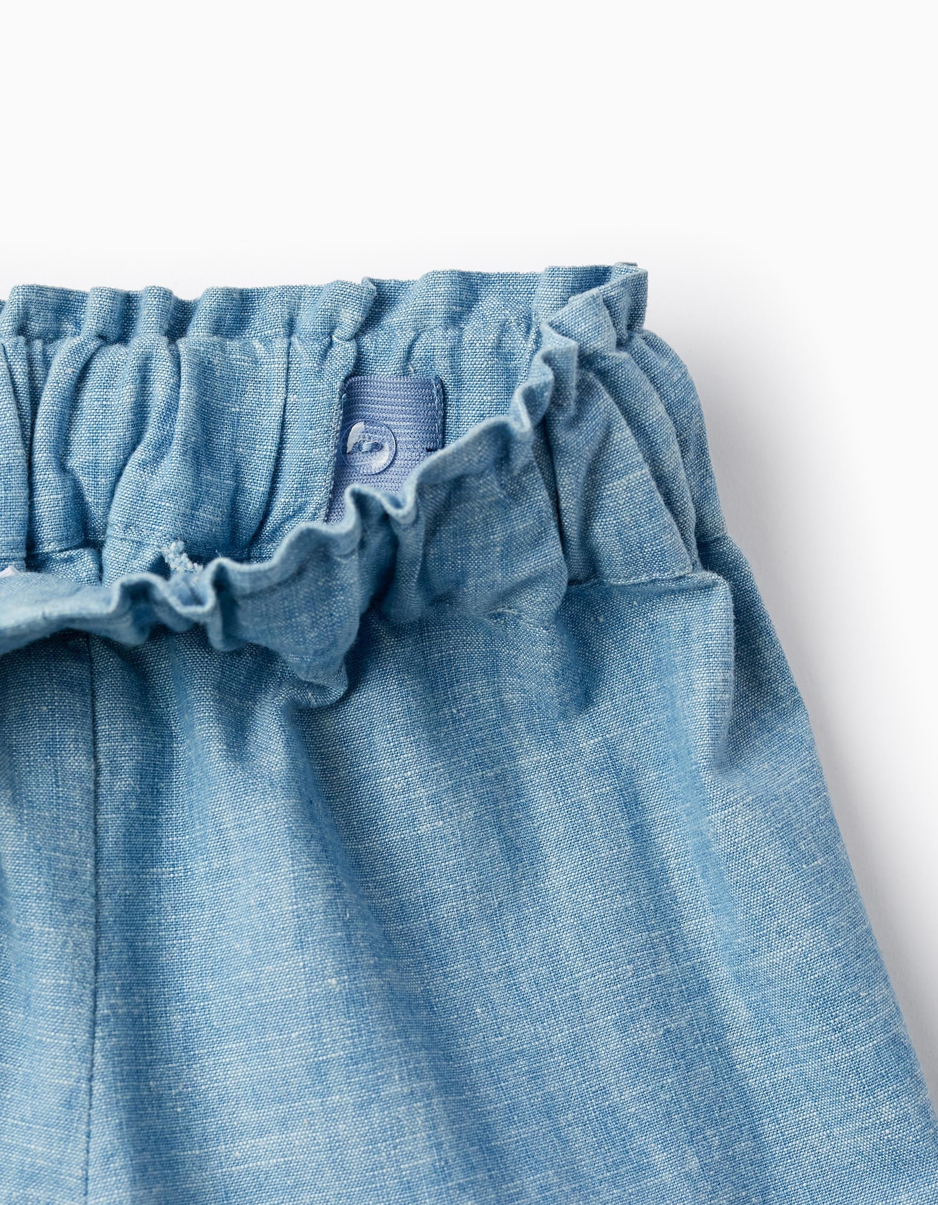 Cotton Denim Shorts for Girls, Blue