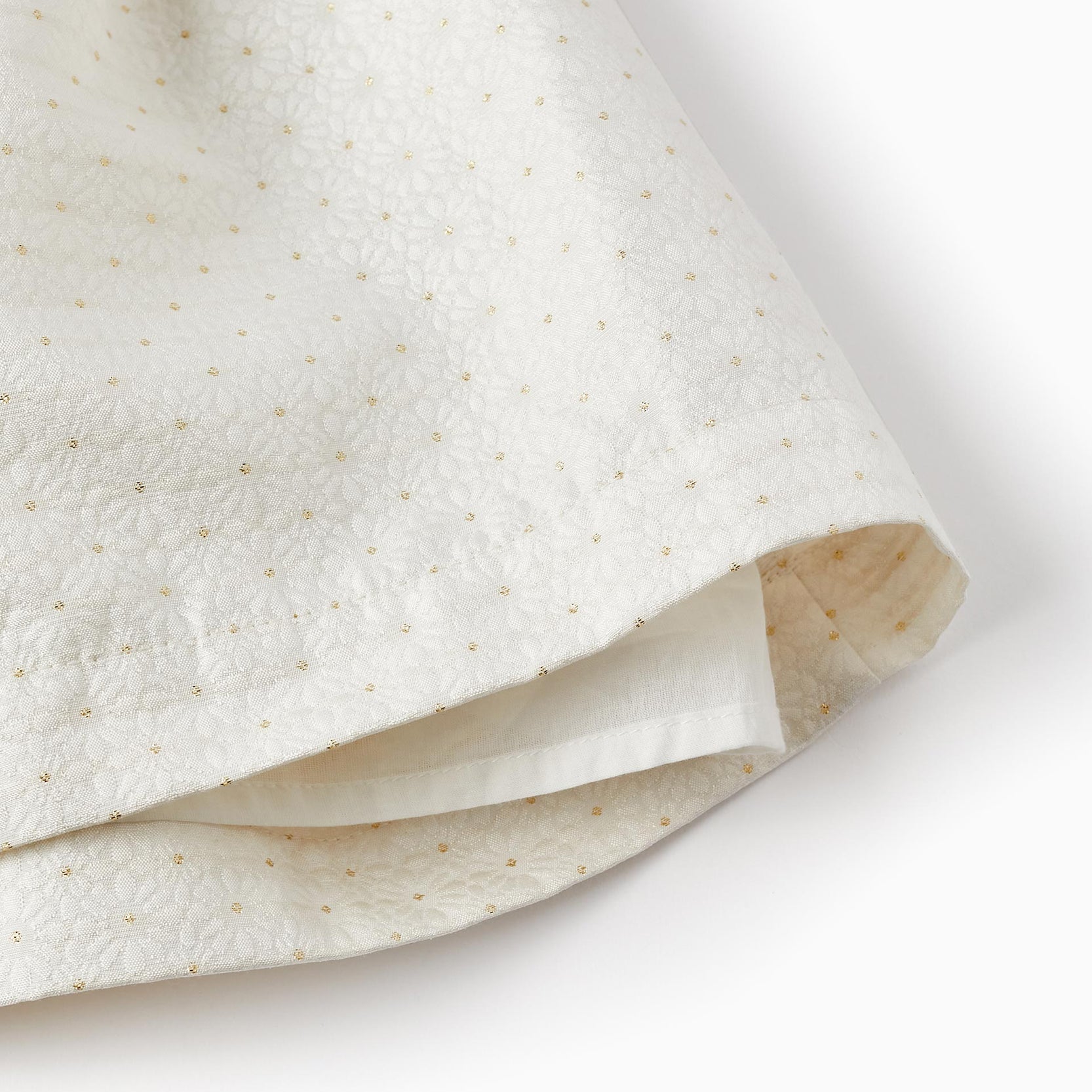 Dress with Ruffles for Baby Girls, White/Gold