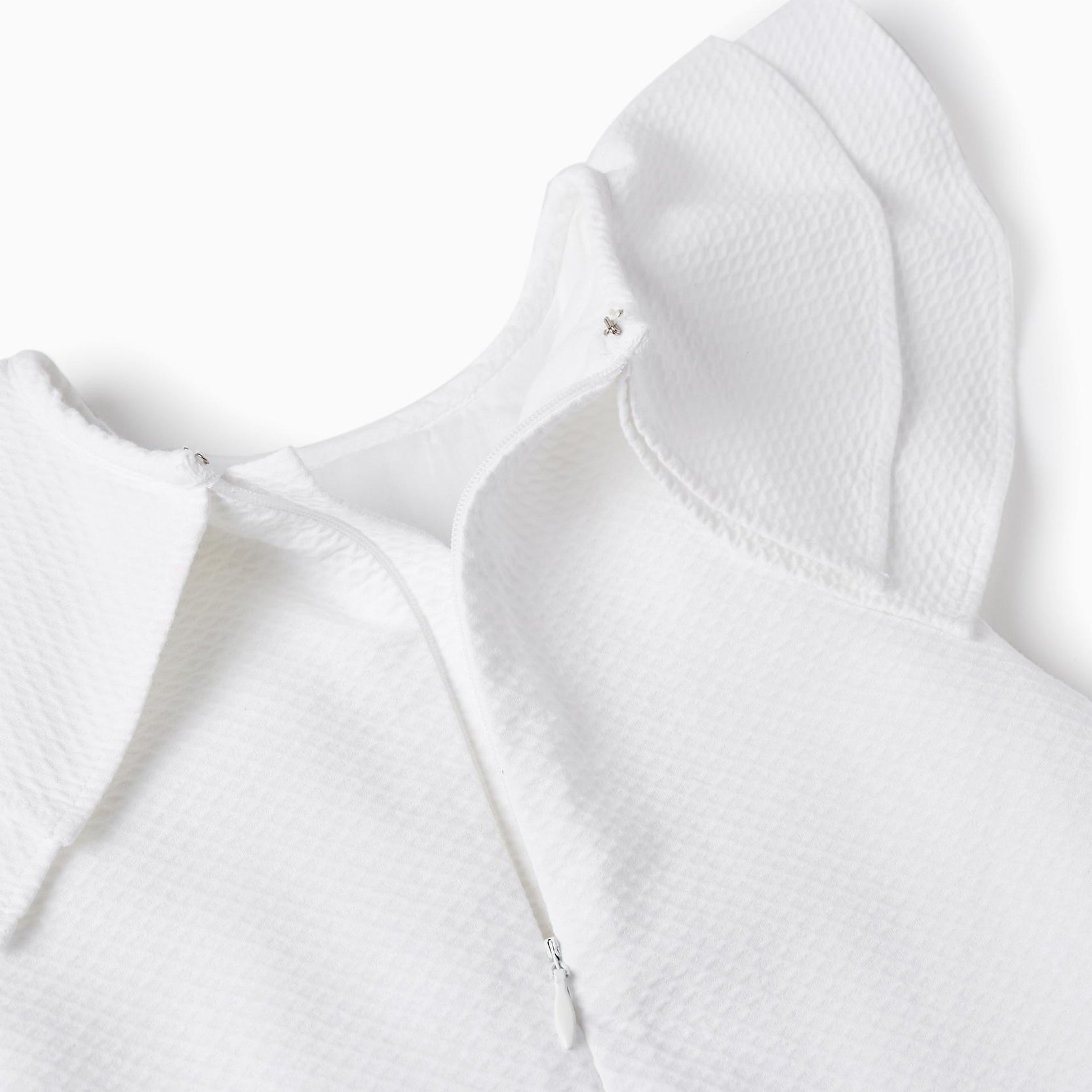 Cotton Dress with Ruffles for Girls 'Special Days', White