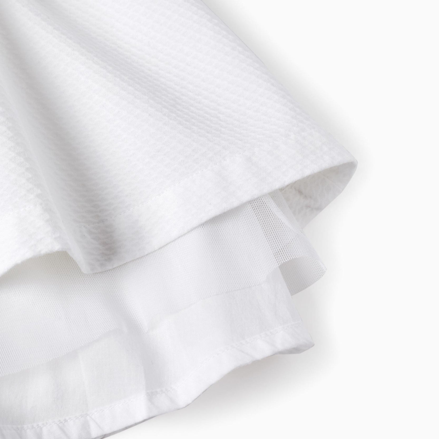 Cotton Dress with Ruffles for Girls 'Special Days', White