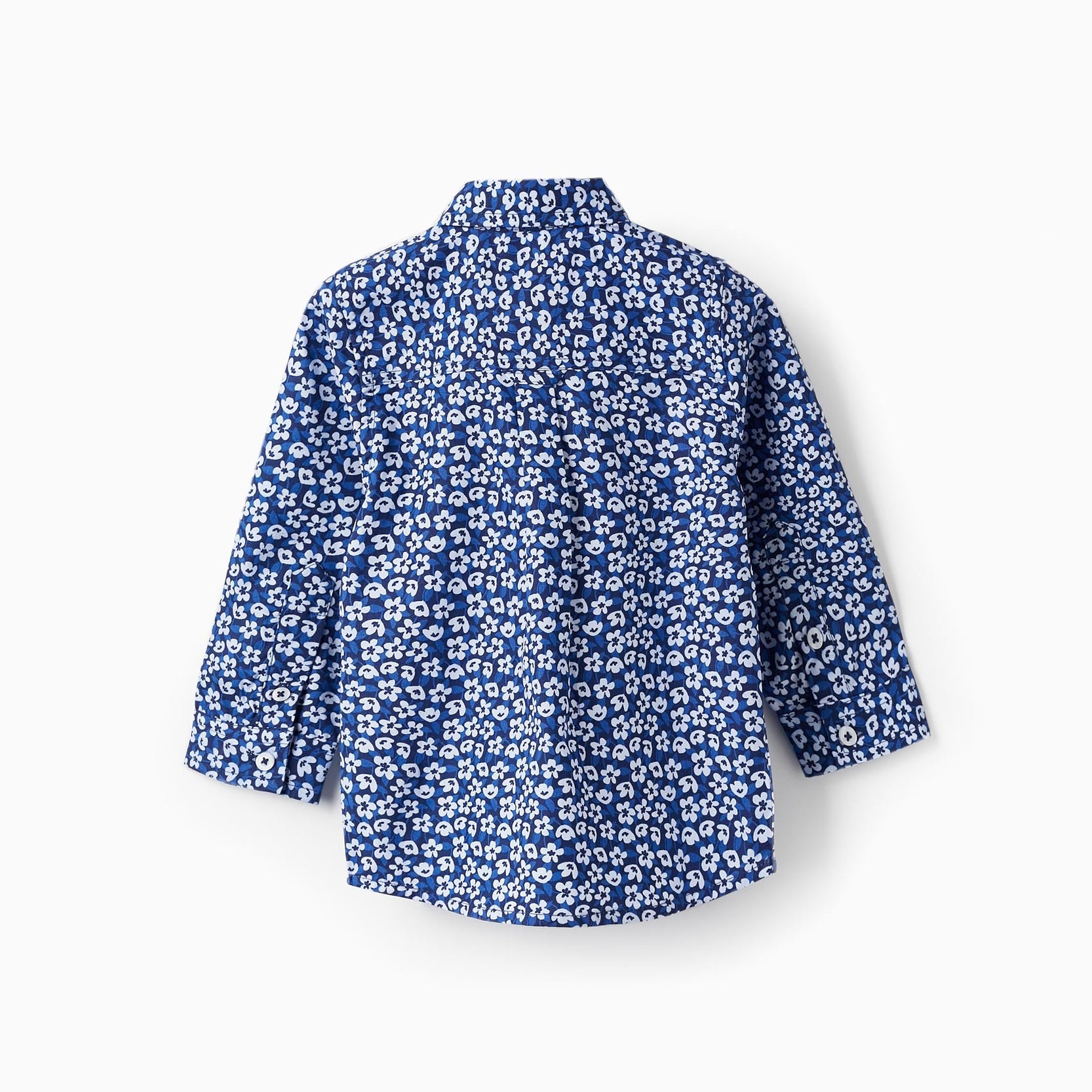 Shirt with Floral Pattern for Baby Boys, Dark Blue