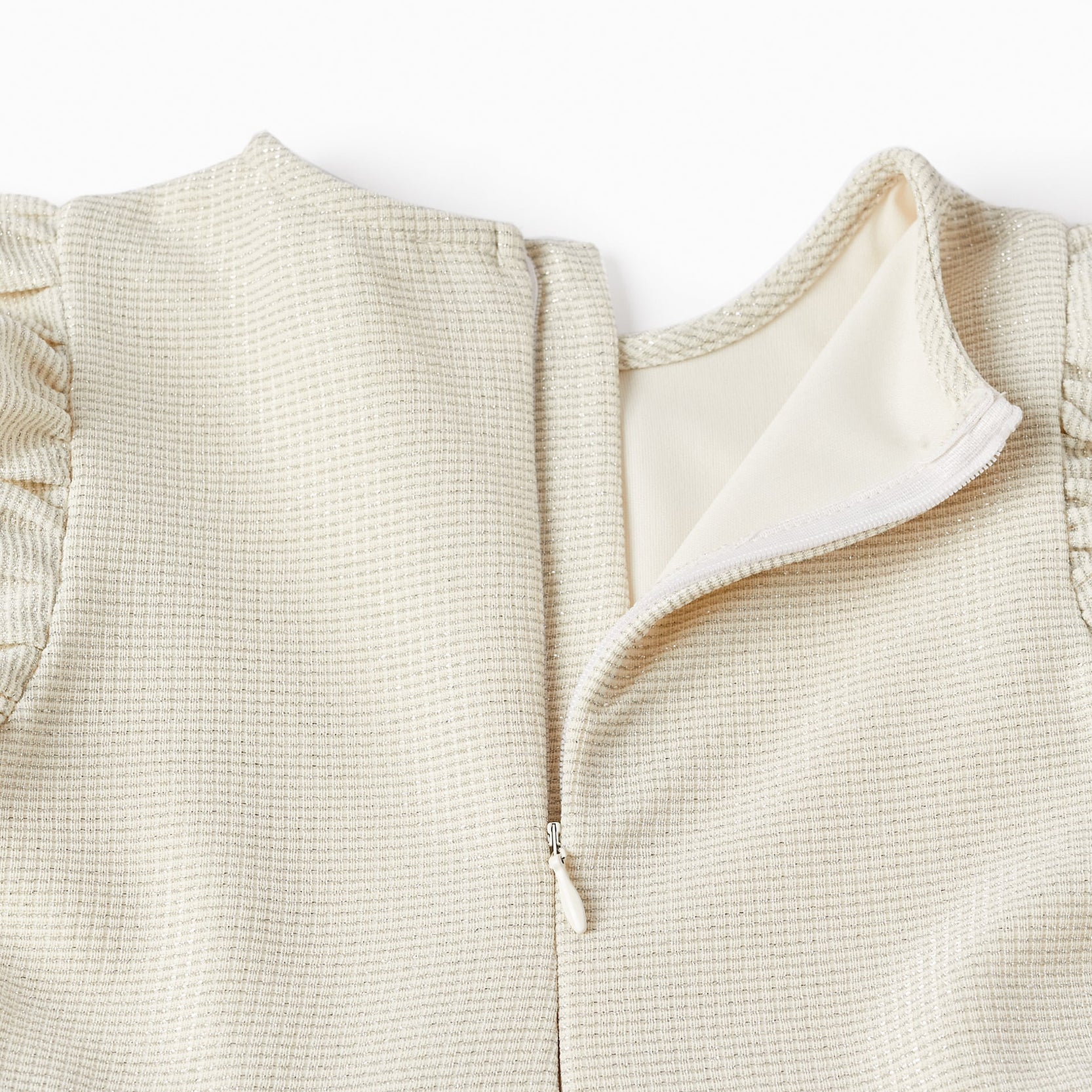 Dress with Lurex Threads and Iridescent Effects for Girls, Gold