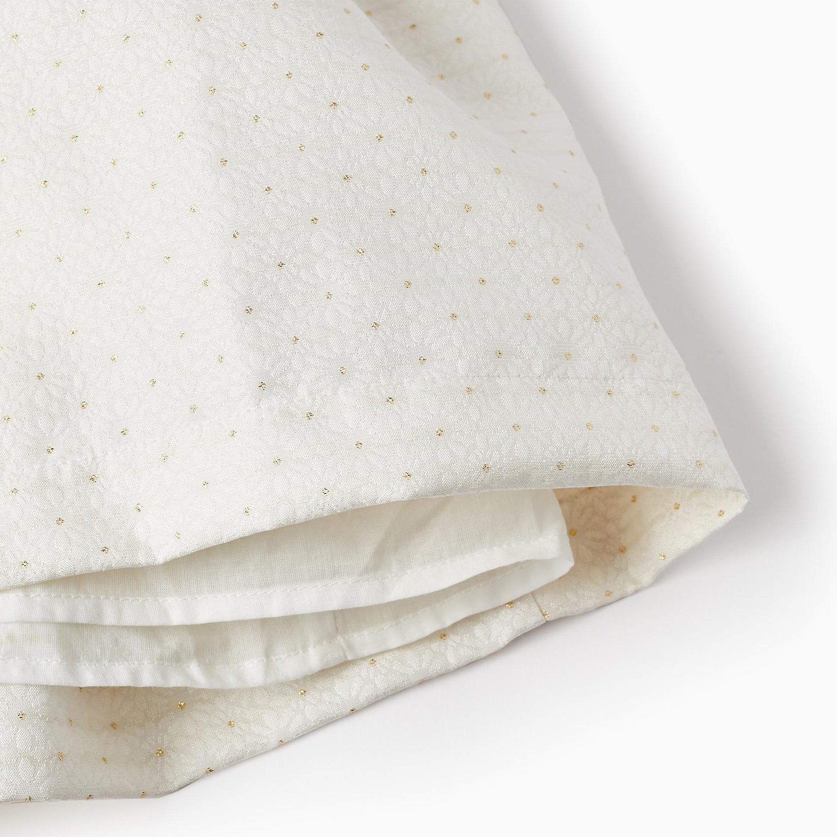 Dress with Ruffles for Girls, White/Gold