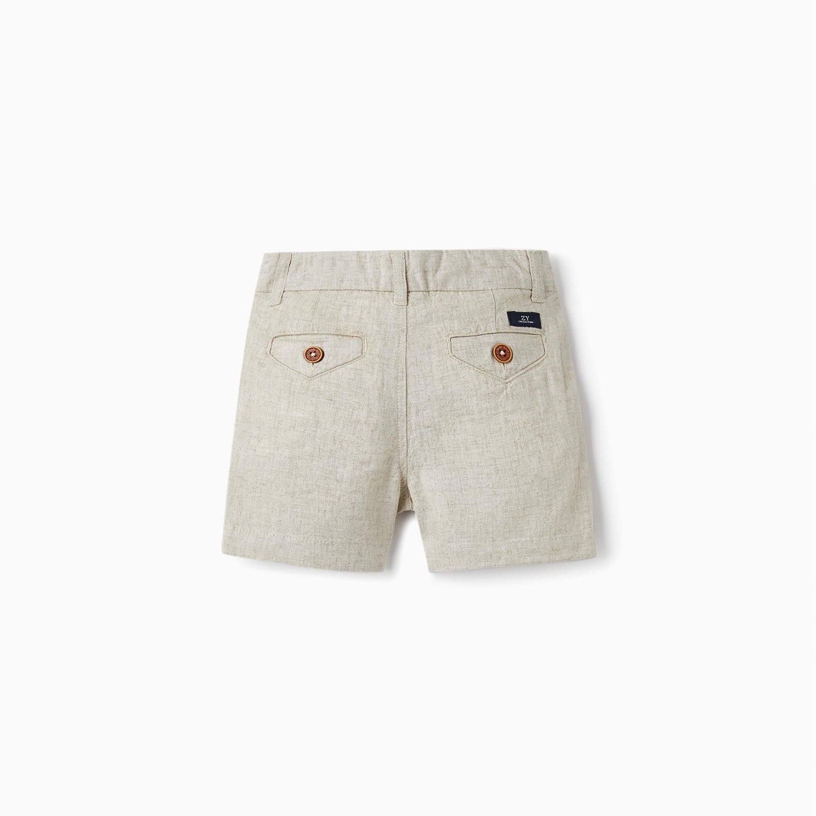 Shorts with Linen for Baby Boy, Beige