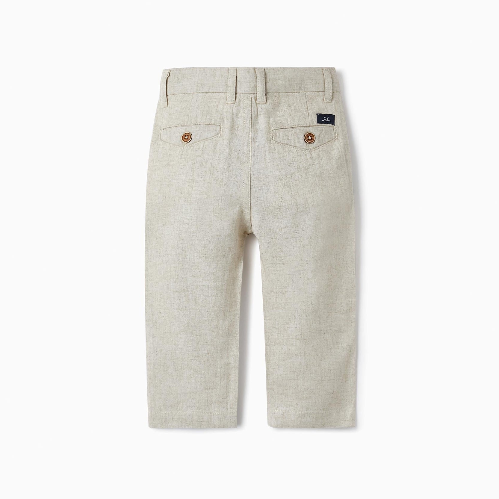 Trousers with Linen for Baby Boys 'Special Days', Beige