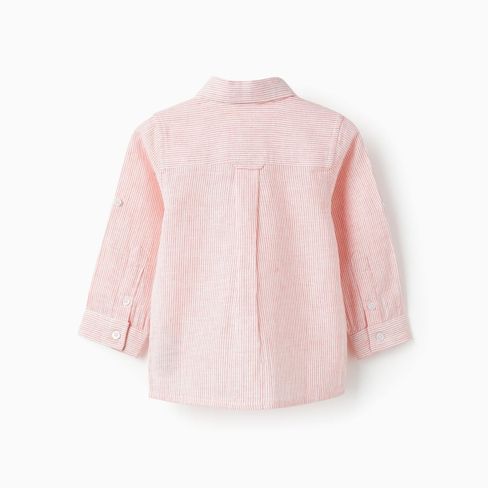 Striped Shirt for Baby Boys, White/Orange