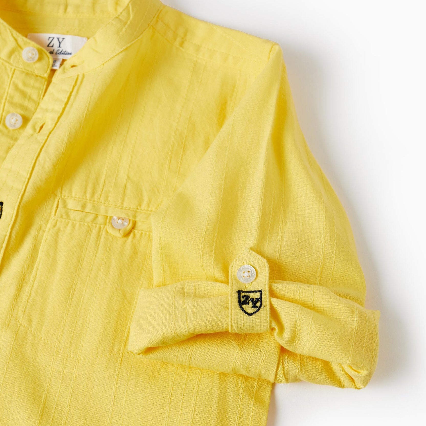 Long Sleeve Cotton Shirt for Boys 'Special Days', Yellow
