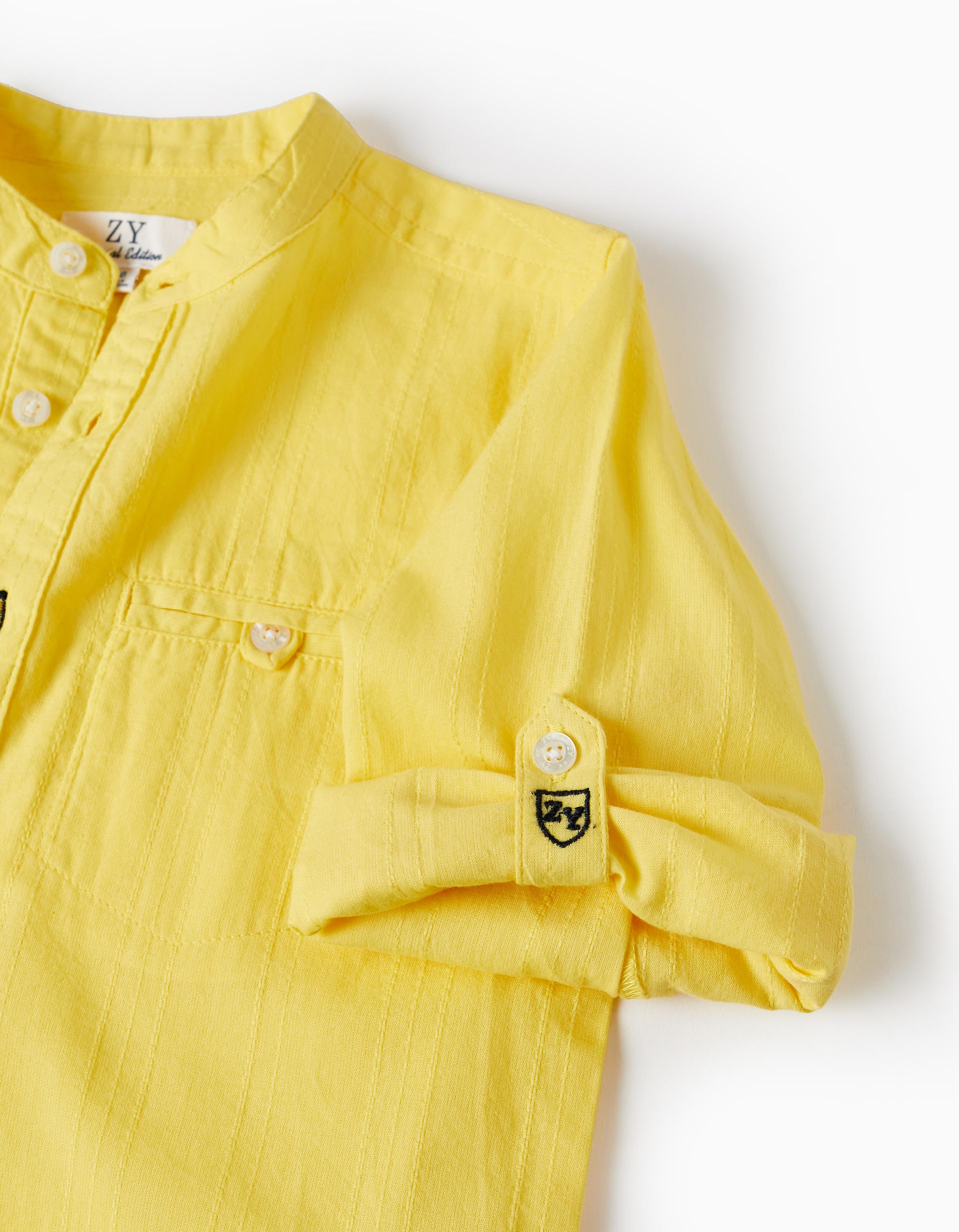 Long Sleeve Cotton Shirt for Boys 'Special Days', Yellow
