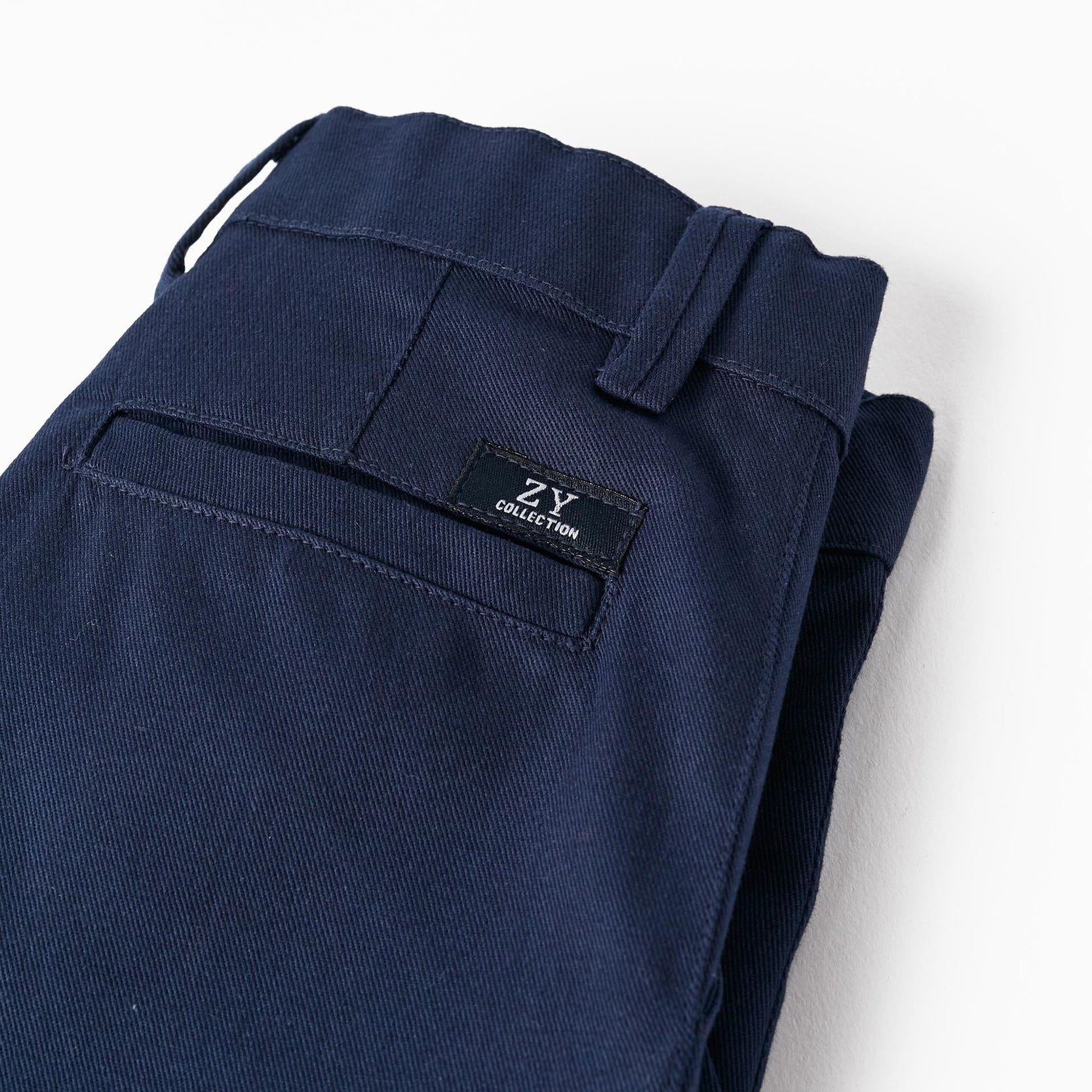 Short Sleeve Shirt + Shorts with Suspenders for Boys, White/Blue