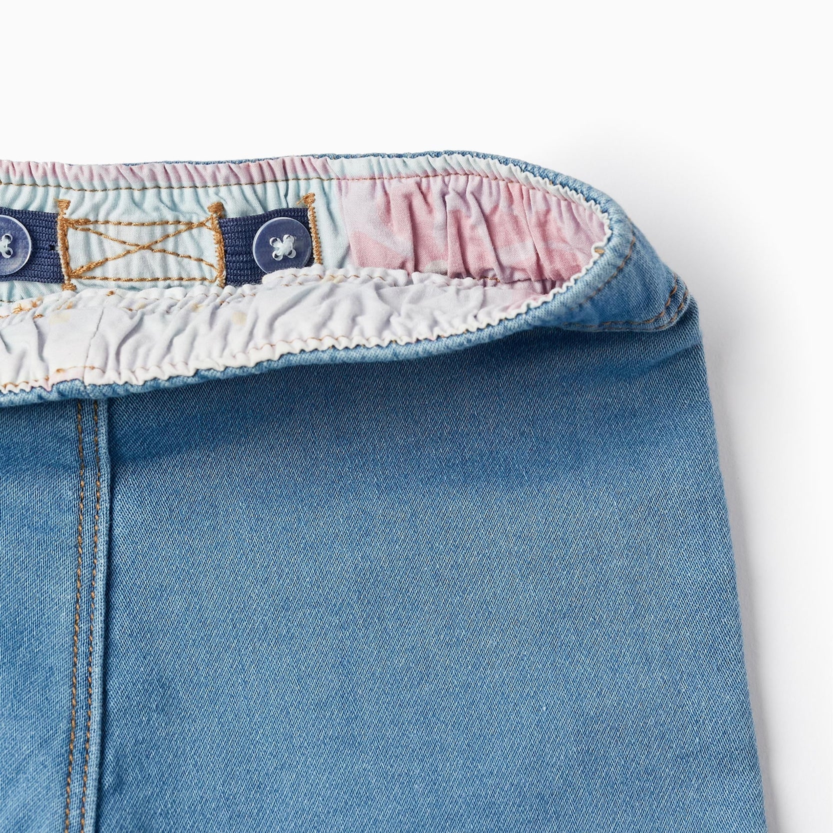 Denim Leggings for Baby Girls, Blue