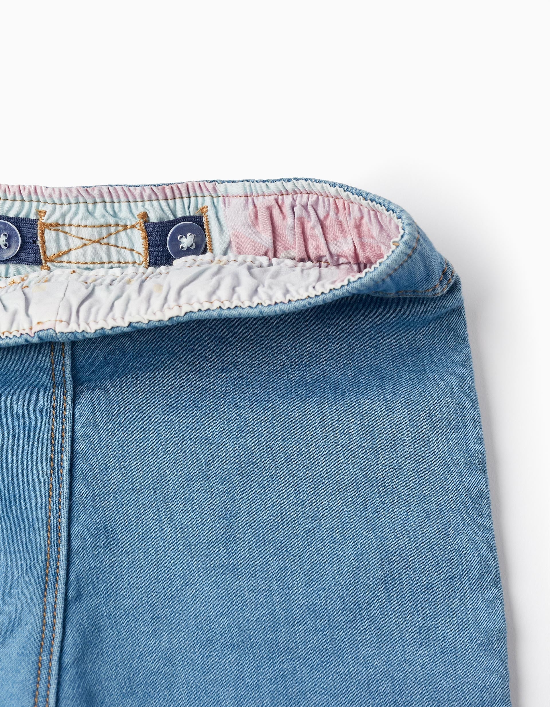 Denim Leggings for Baby Girls, Blue