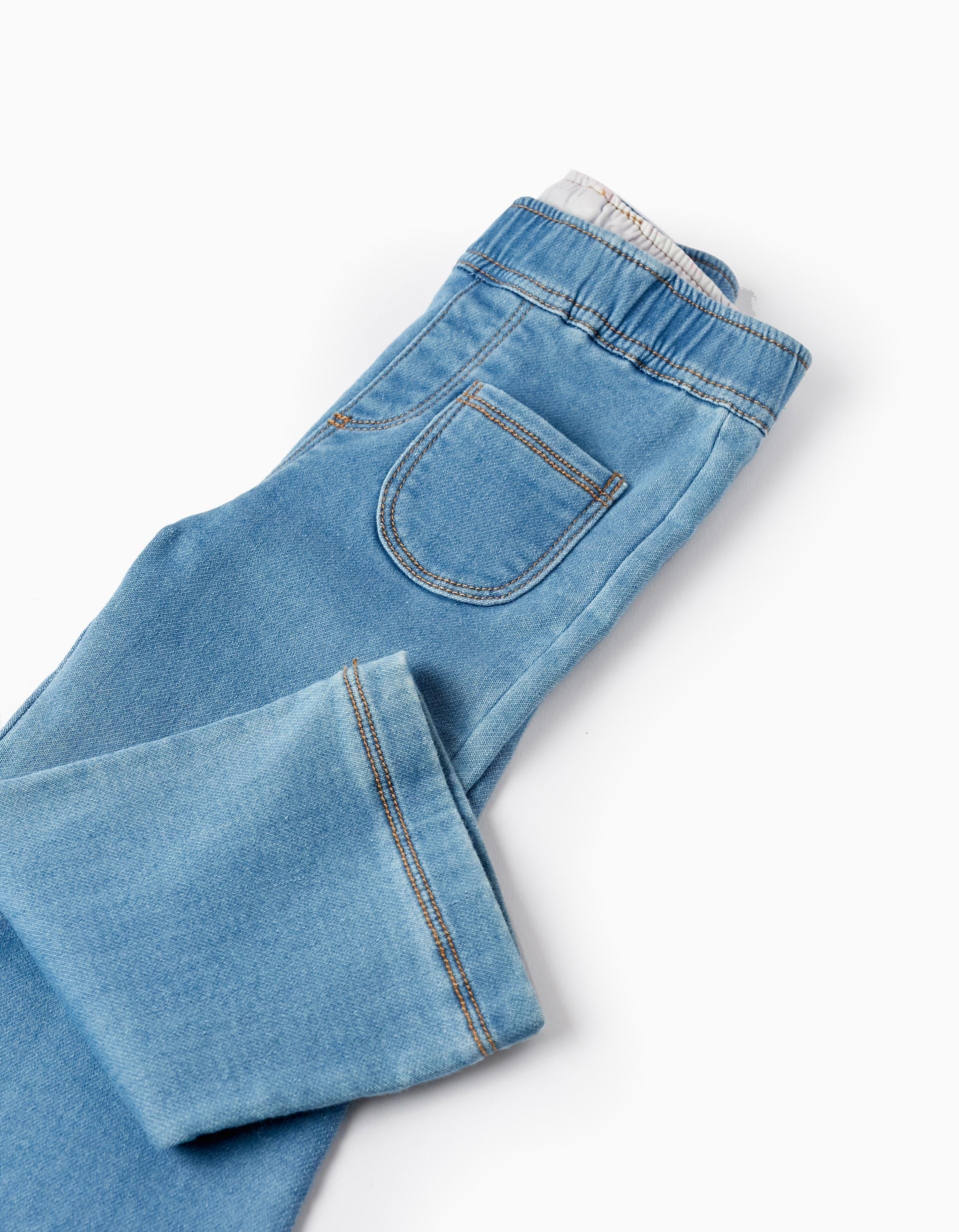 Denim Leggings for Baby Girls, Blue