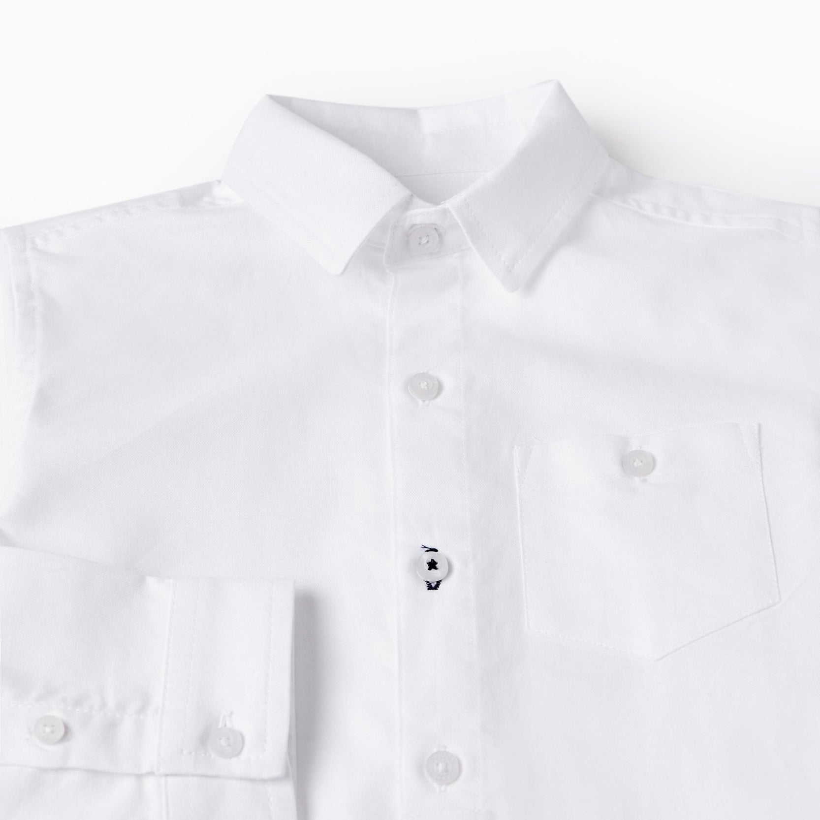 Loop + Cotton Shirt for Boys, Blue/White