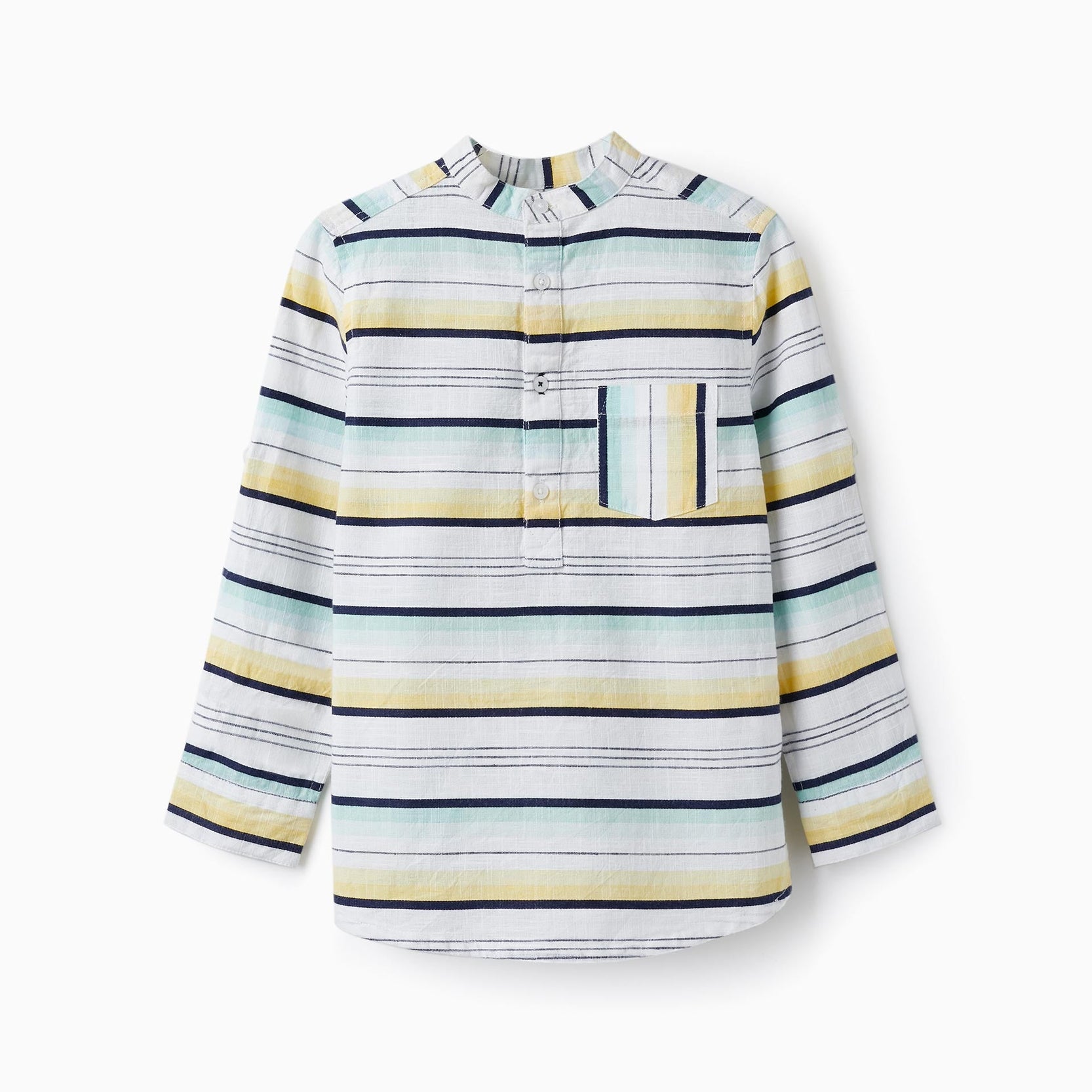 Striped Cotton Shirt for Boys, Multicolour