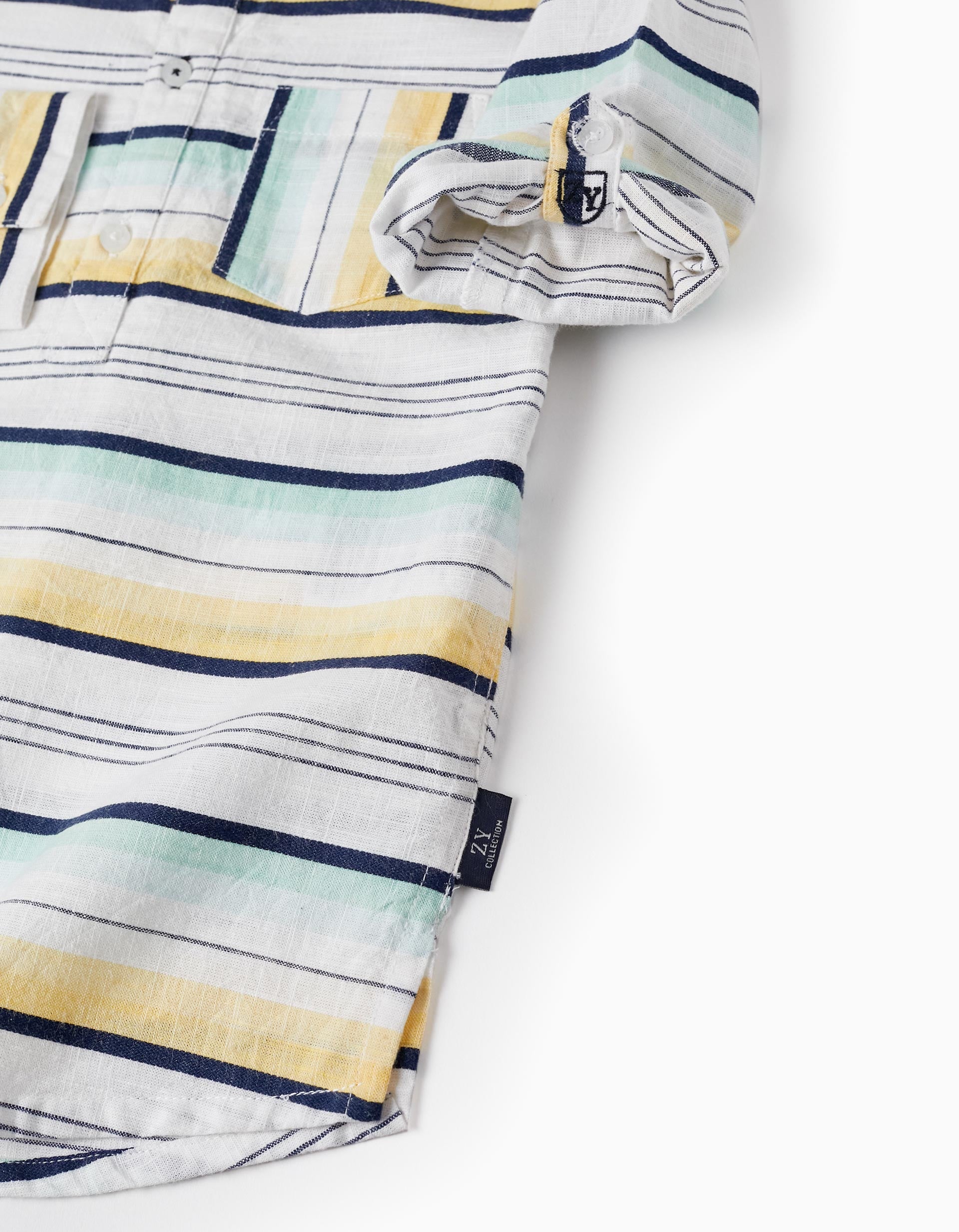 Striped Cotton Shirt for Boys, Multicolour