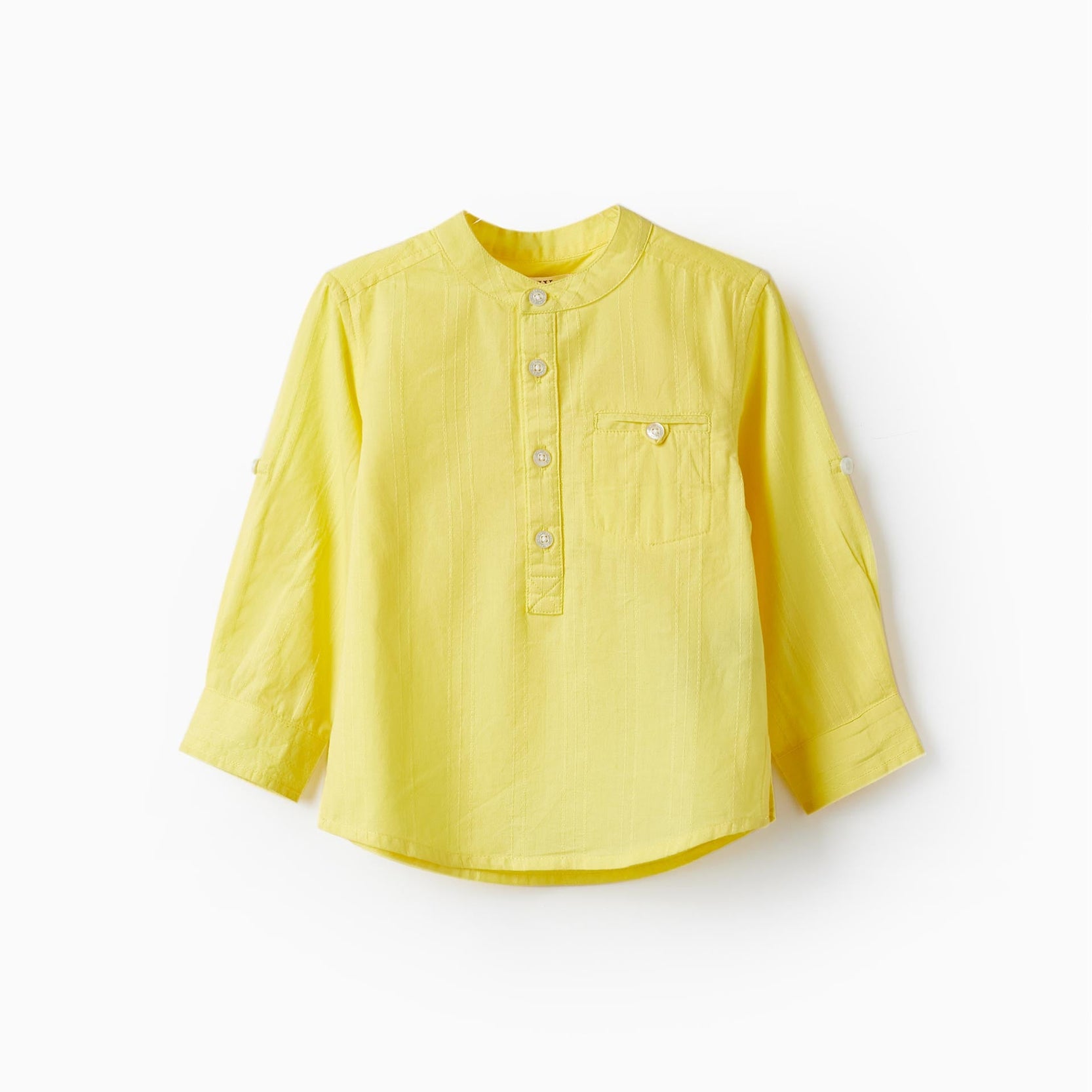 Long Sleeve Cotton Shirt for Baby Boys 'Special Days', Yellow