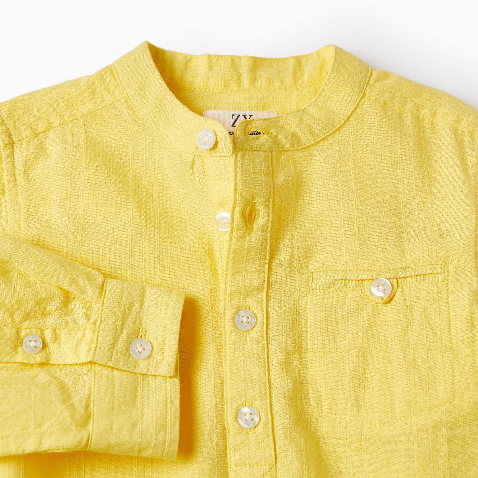 Long Sleeve Cotton Shirt for Baby Boys 'Special Days', Yellow