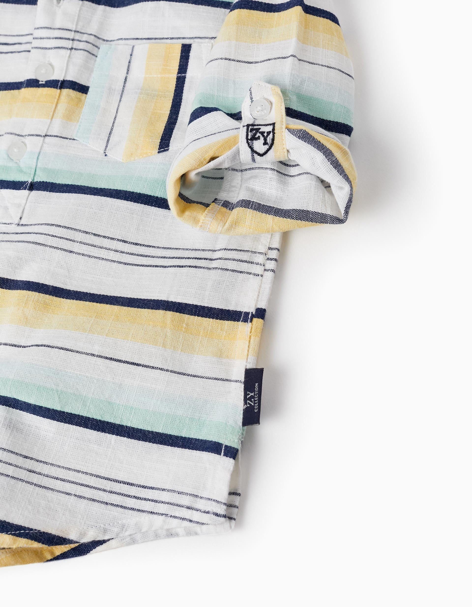 Striped Cotton Shirt for Baby Boys, Multicolour