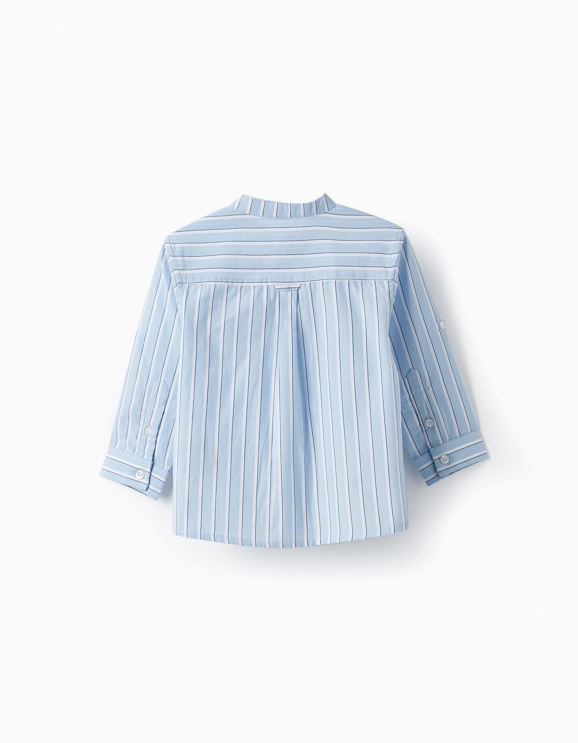 Striped Cotton Shirt for Baby Boys, Blue/White