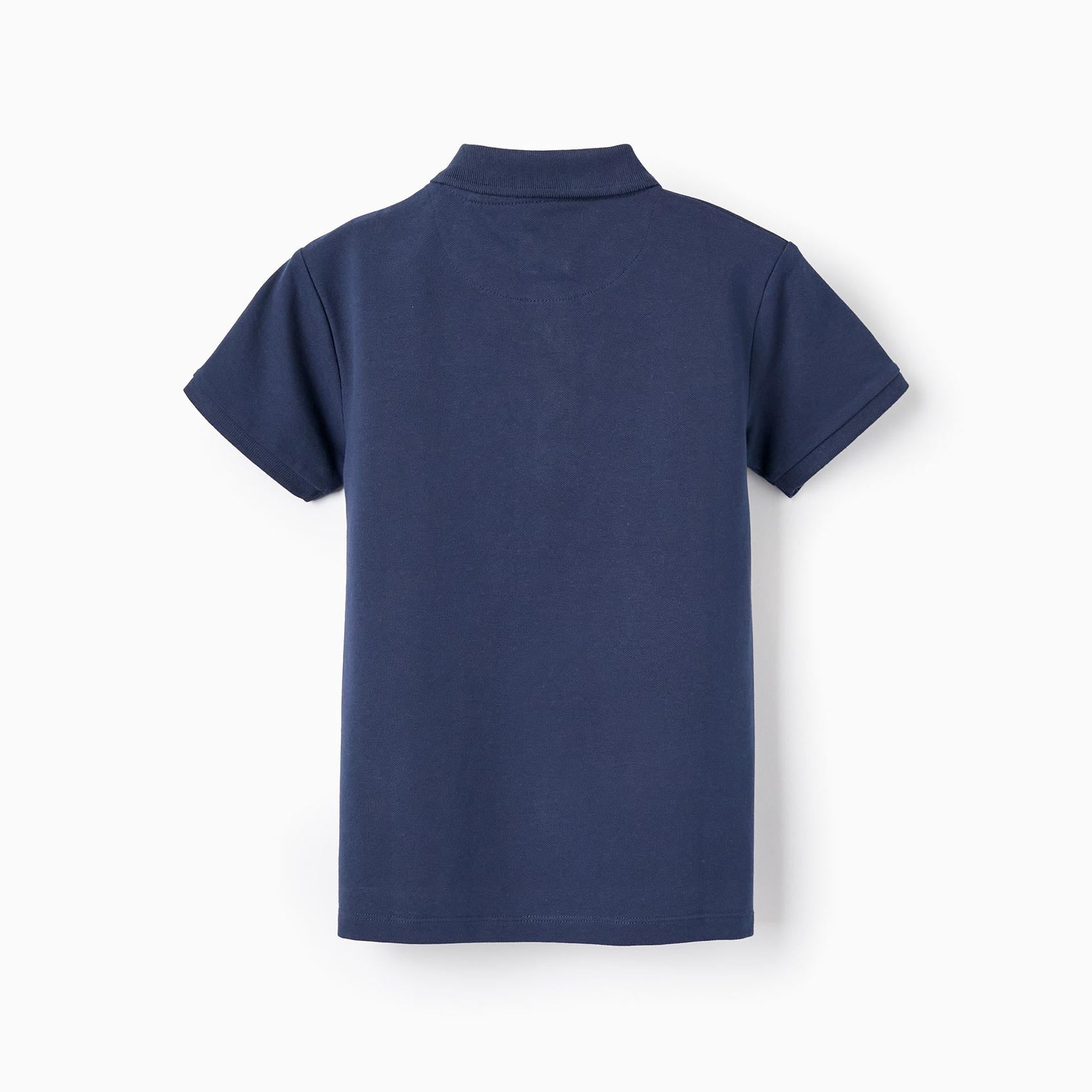 Short Sleeve Polo in Cotton Piqué for Boys, Dark Blue