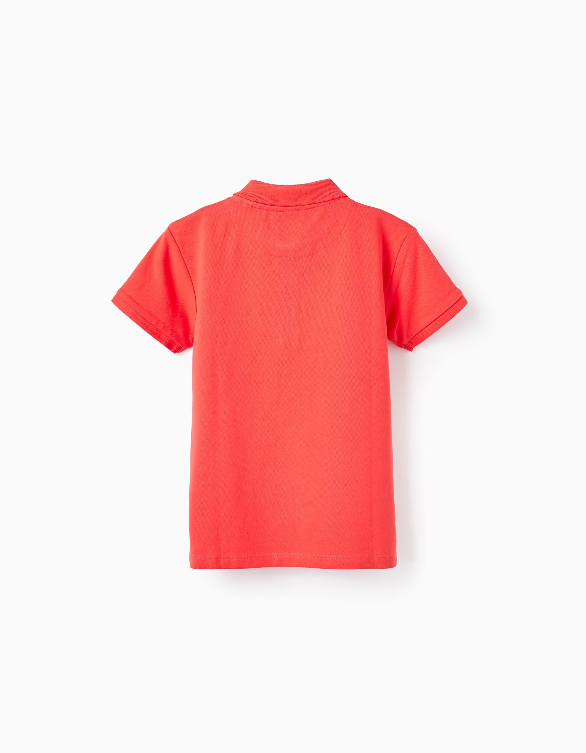 Short Sleeve Polo in Cotton Piqué for Boys, Red