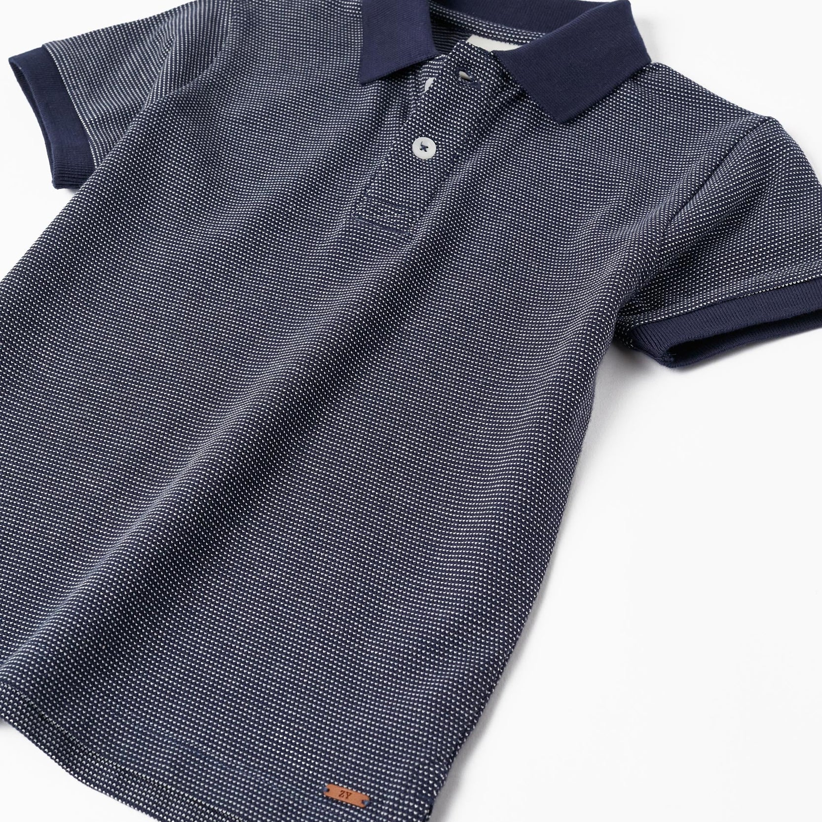Cotton Pique Polo for Boys, Dark Blue