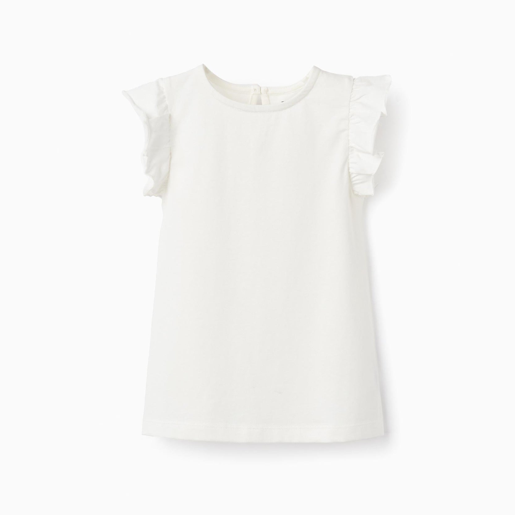 Cotton T-Shirt for Girls, White