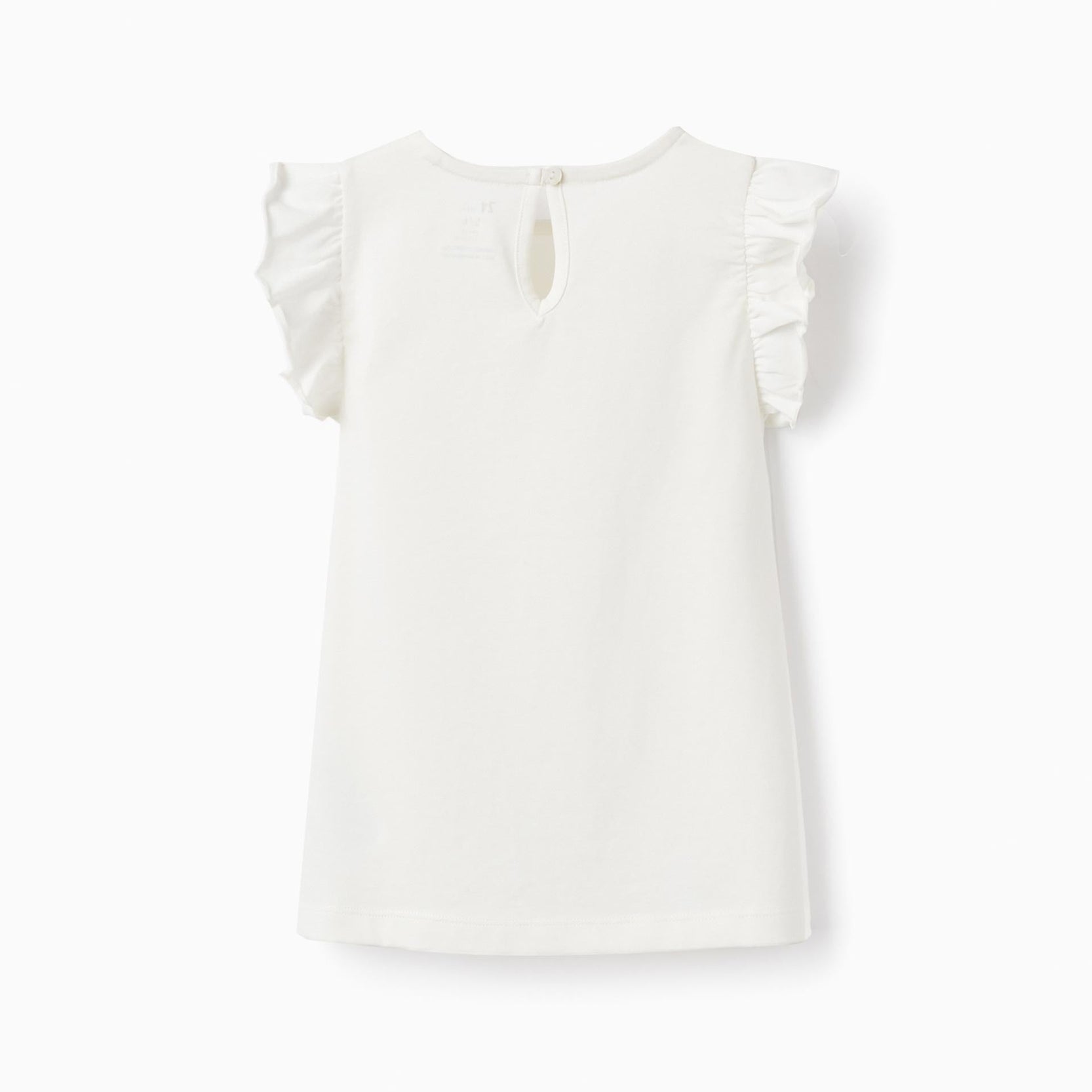 Cotton T-Shirt for Girls, White