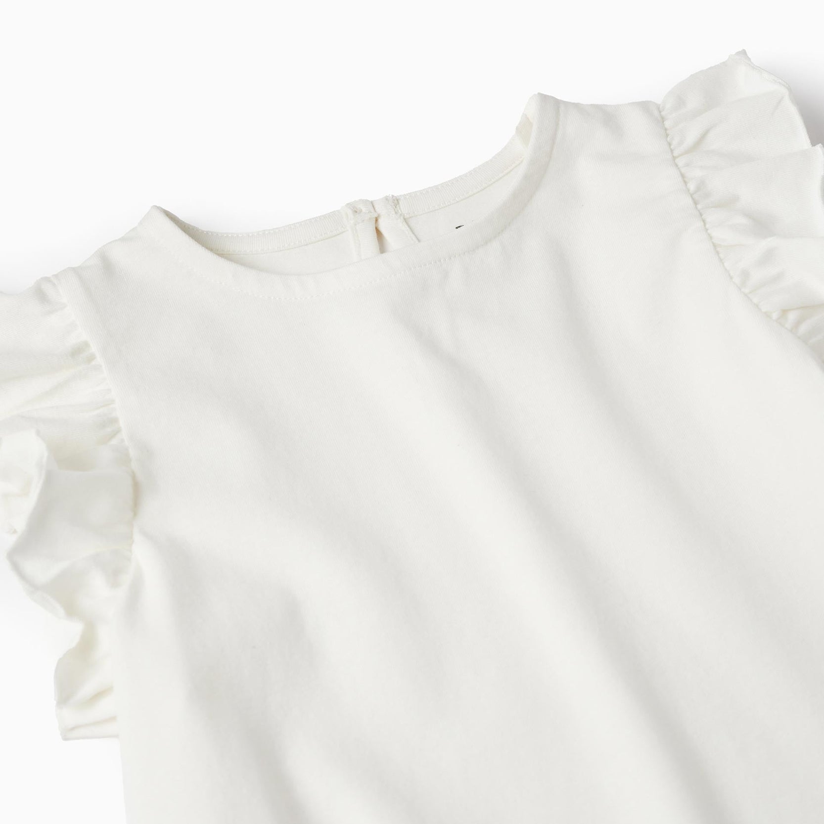 Cotton T-Shirt for Girls, White
